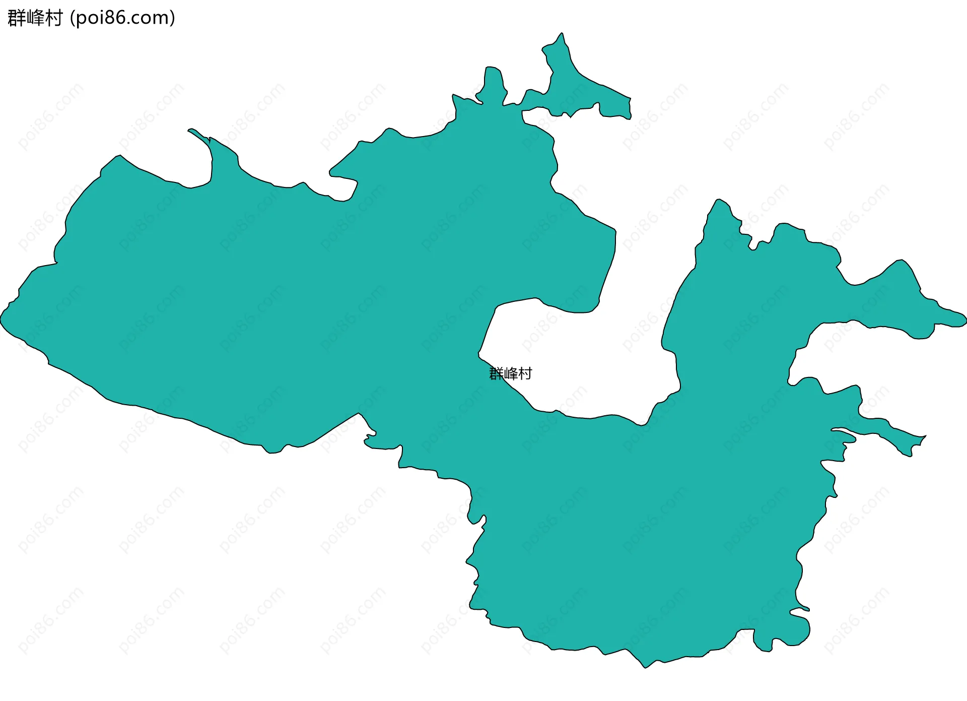 群峰村边界地图