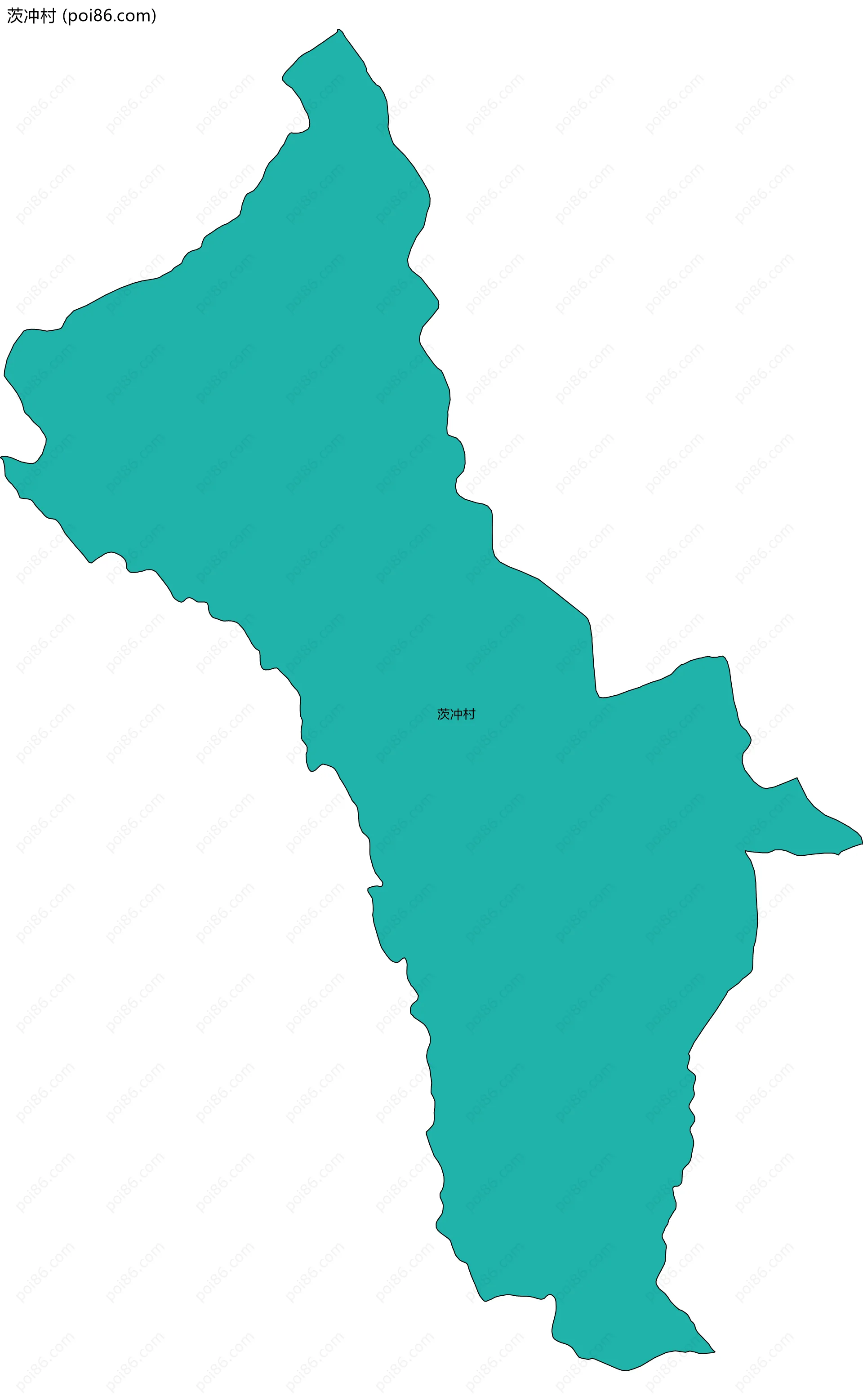 茨冲村边界地图