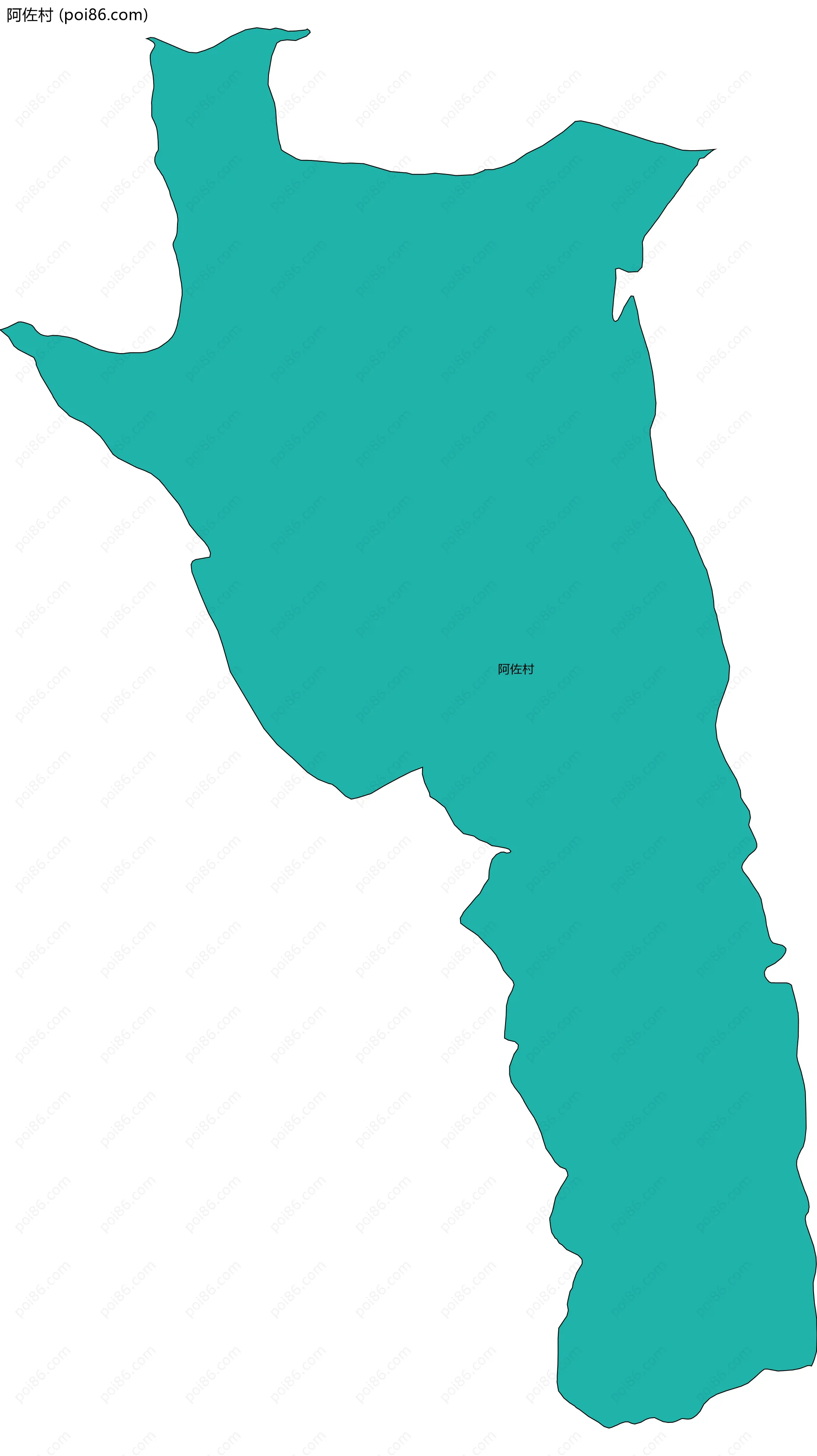 阿佐村边界地图
