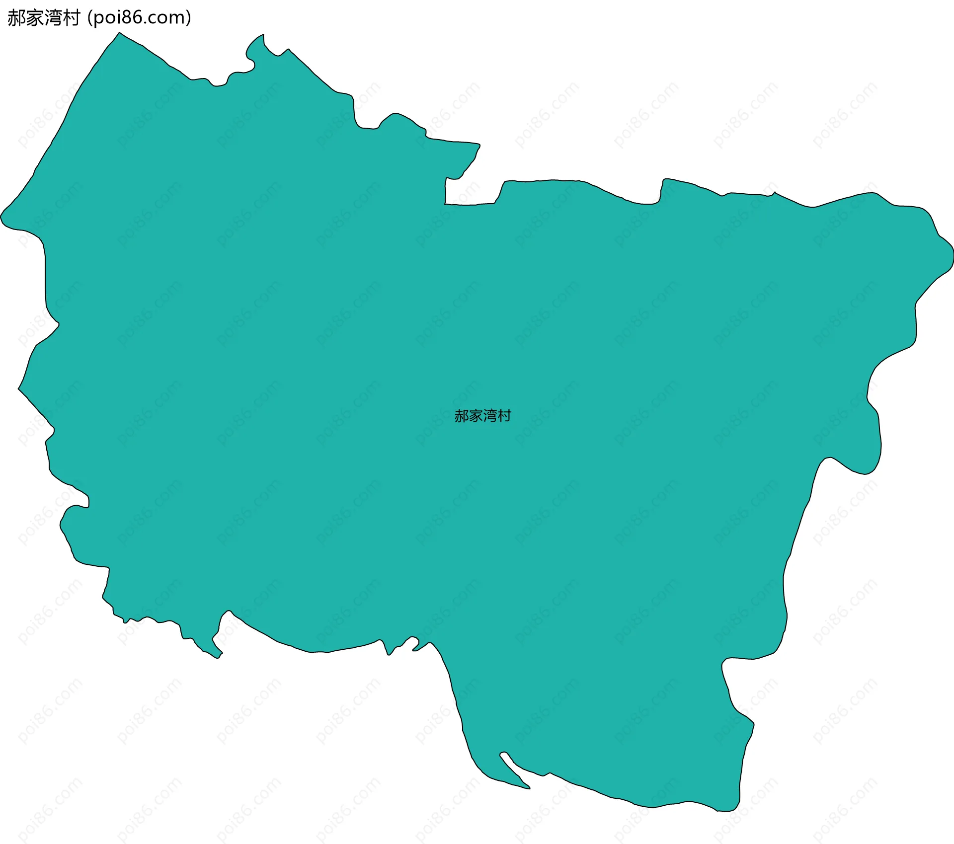 郝家湾村边界地图