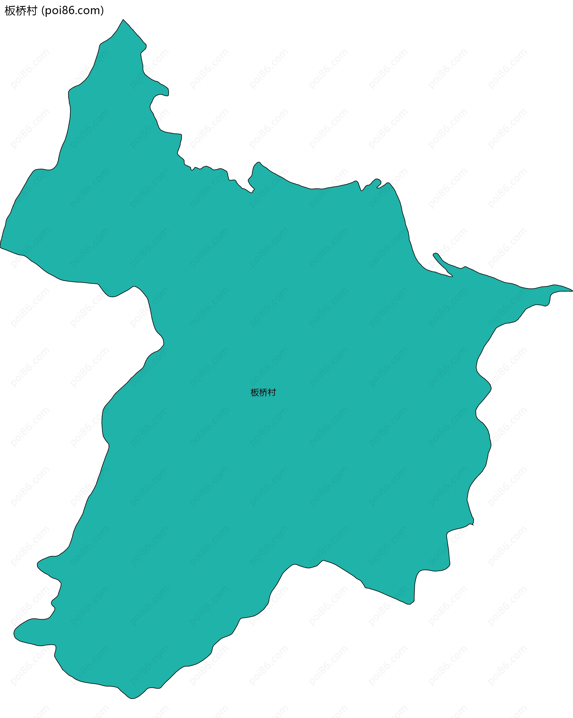 板桥村边界地图