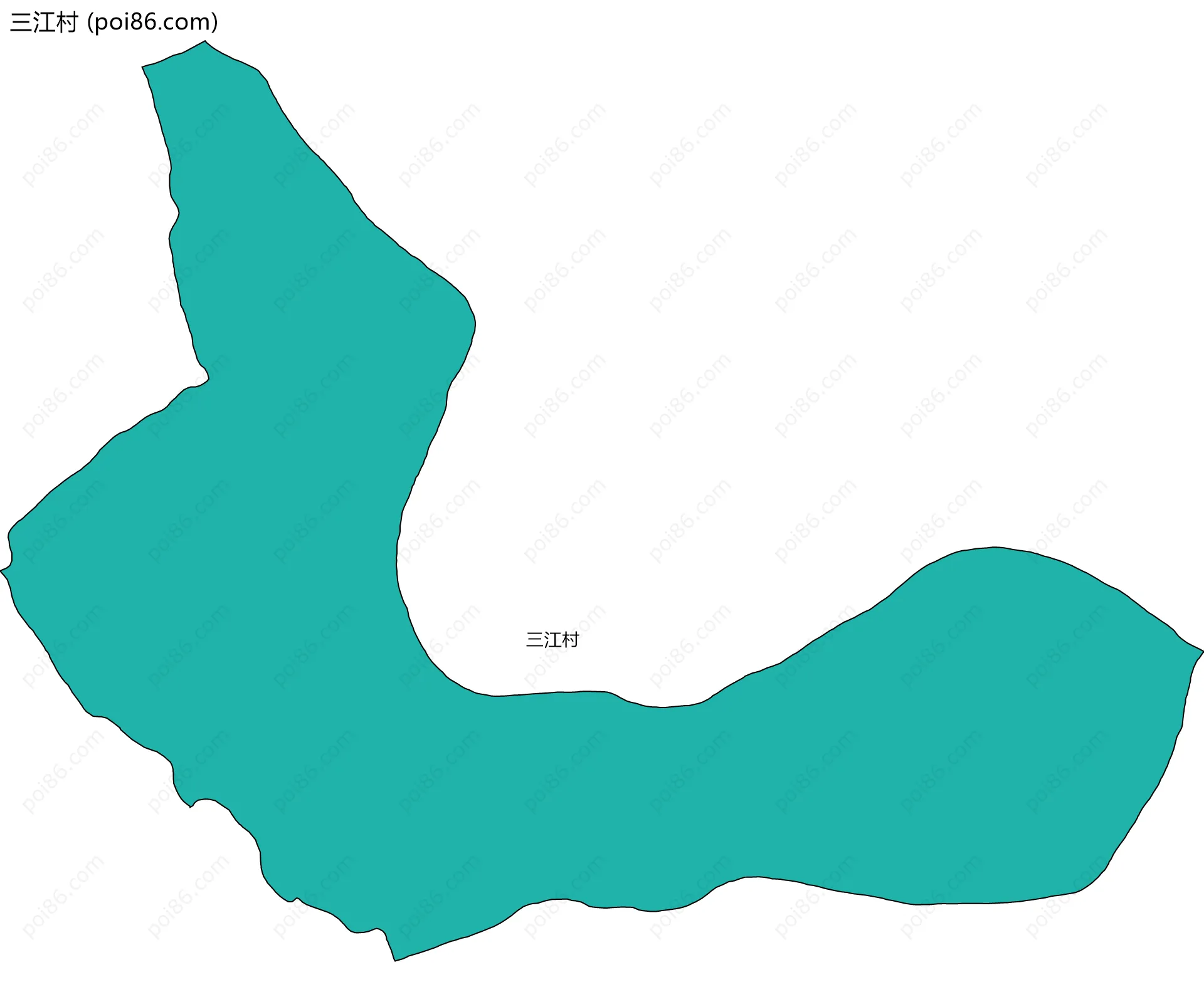 三江村边界地图