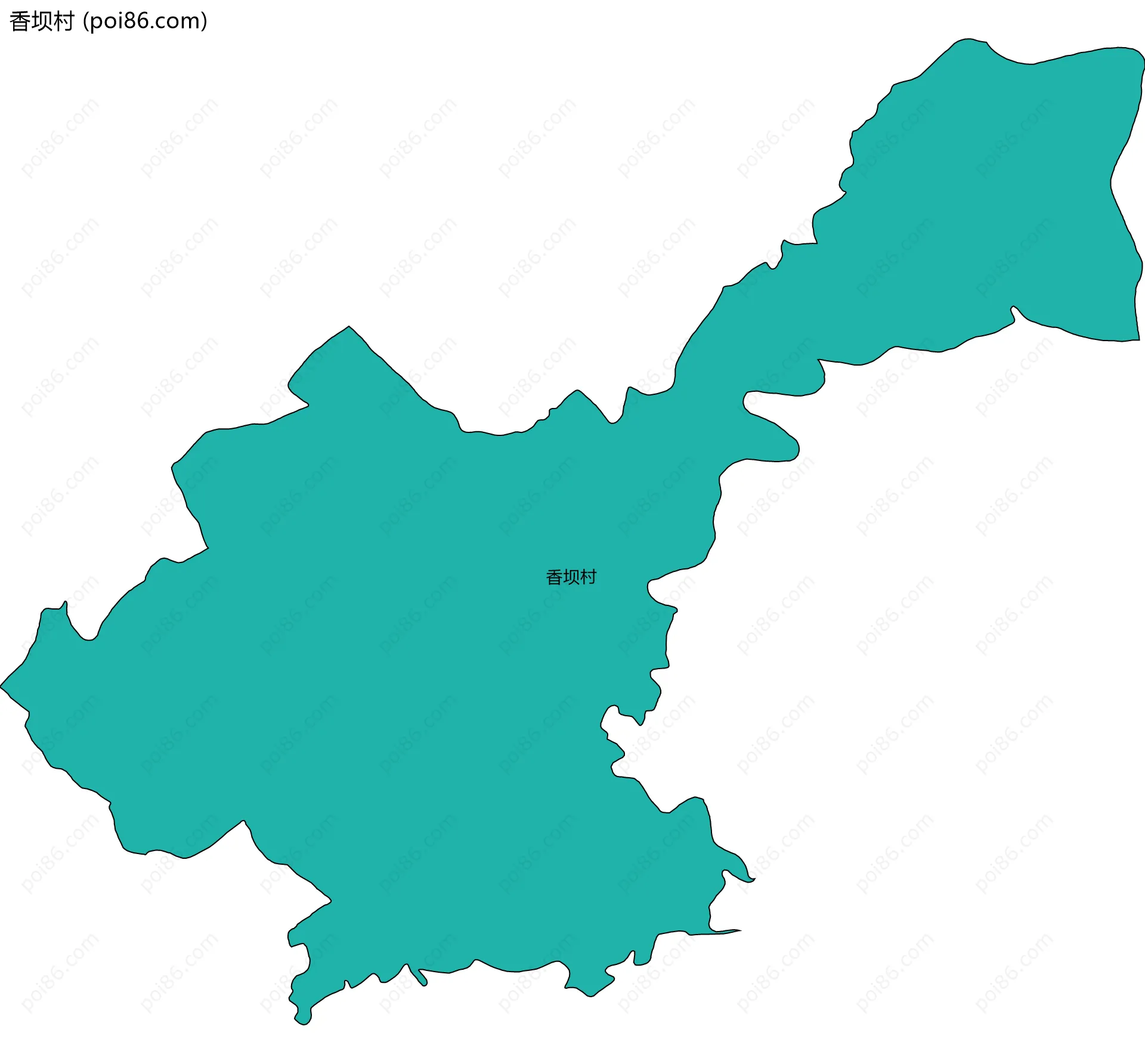 香坝村边界地图