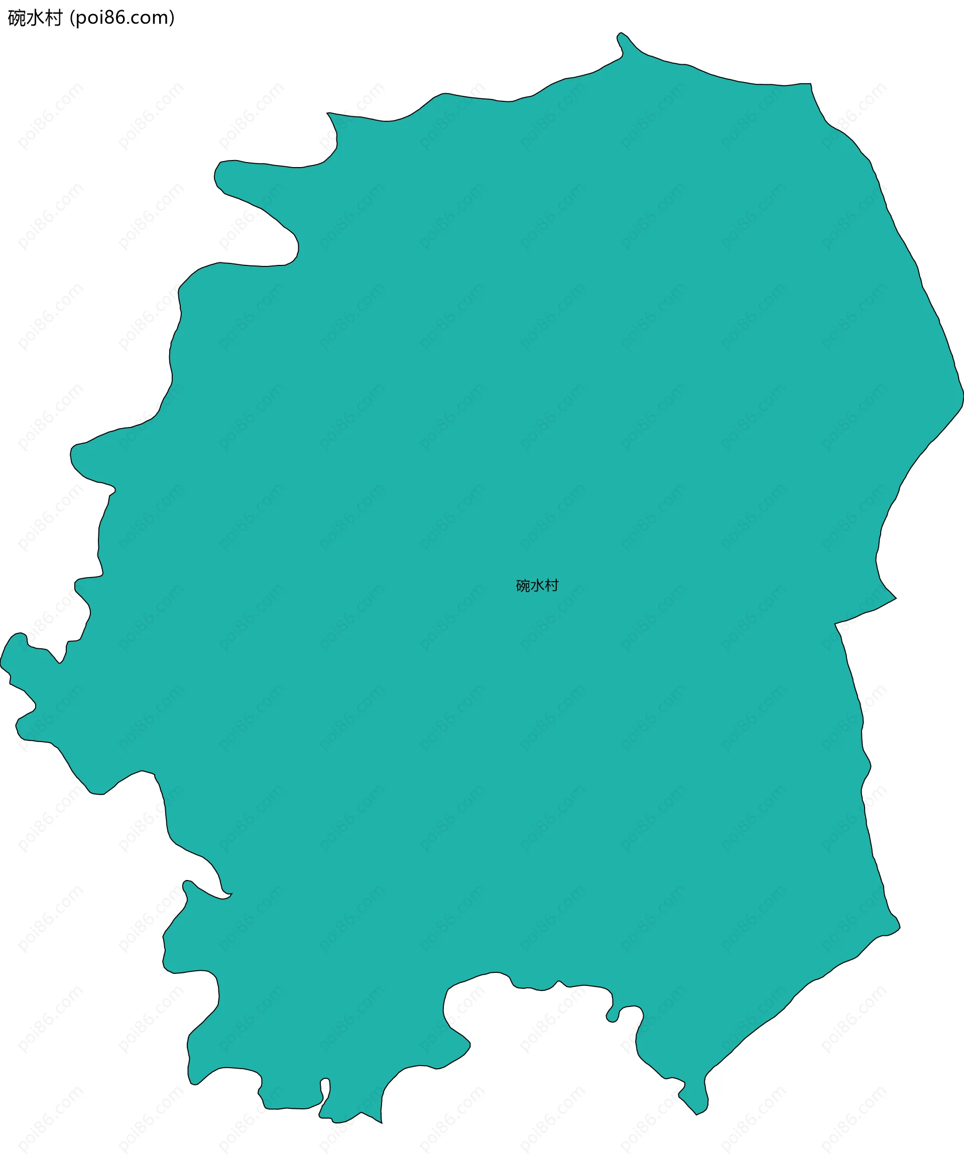 碗水村边界地图