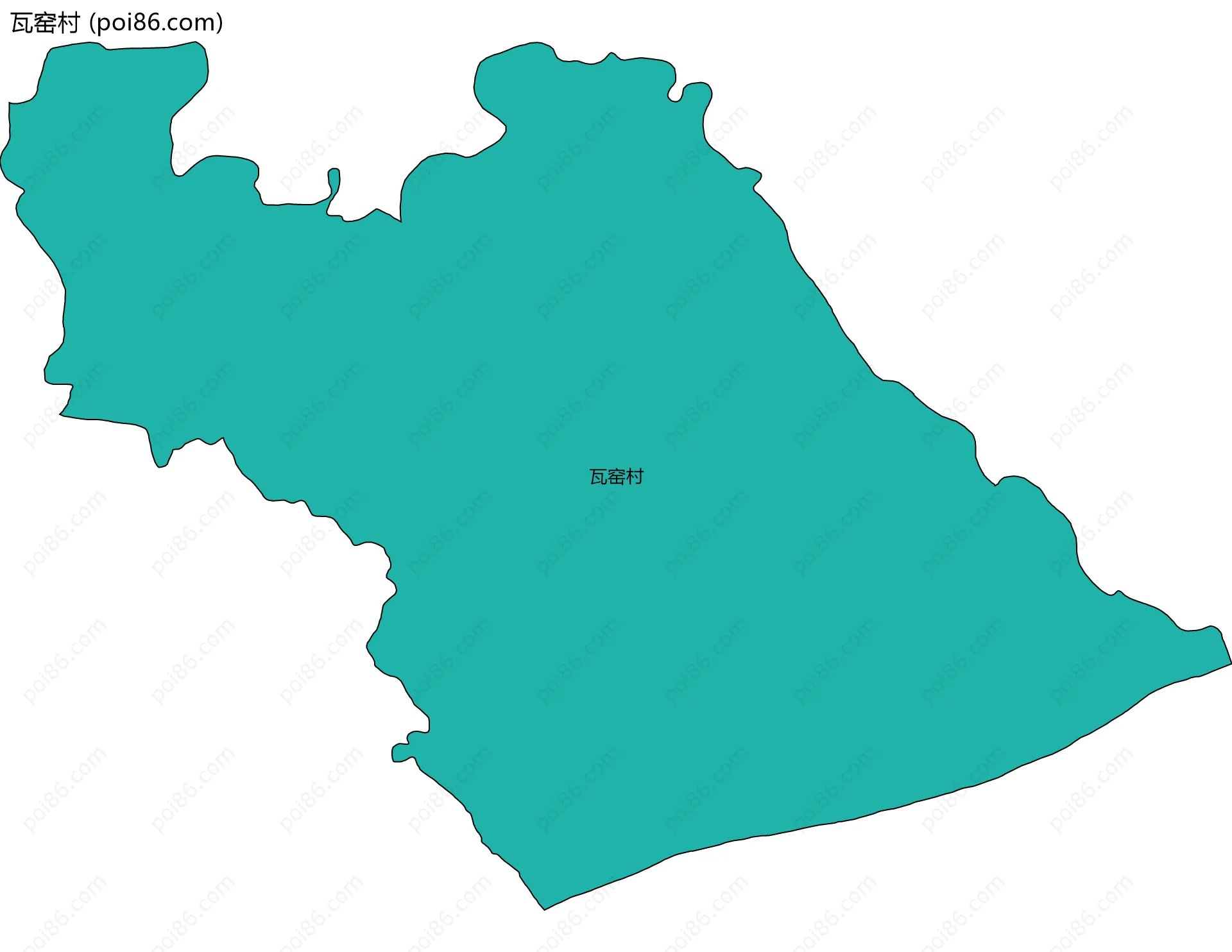 瓦窑村边界地图
