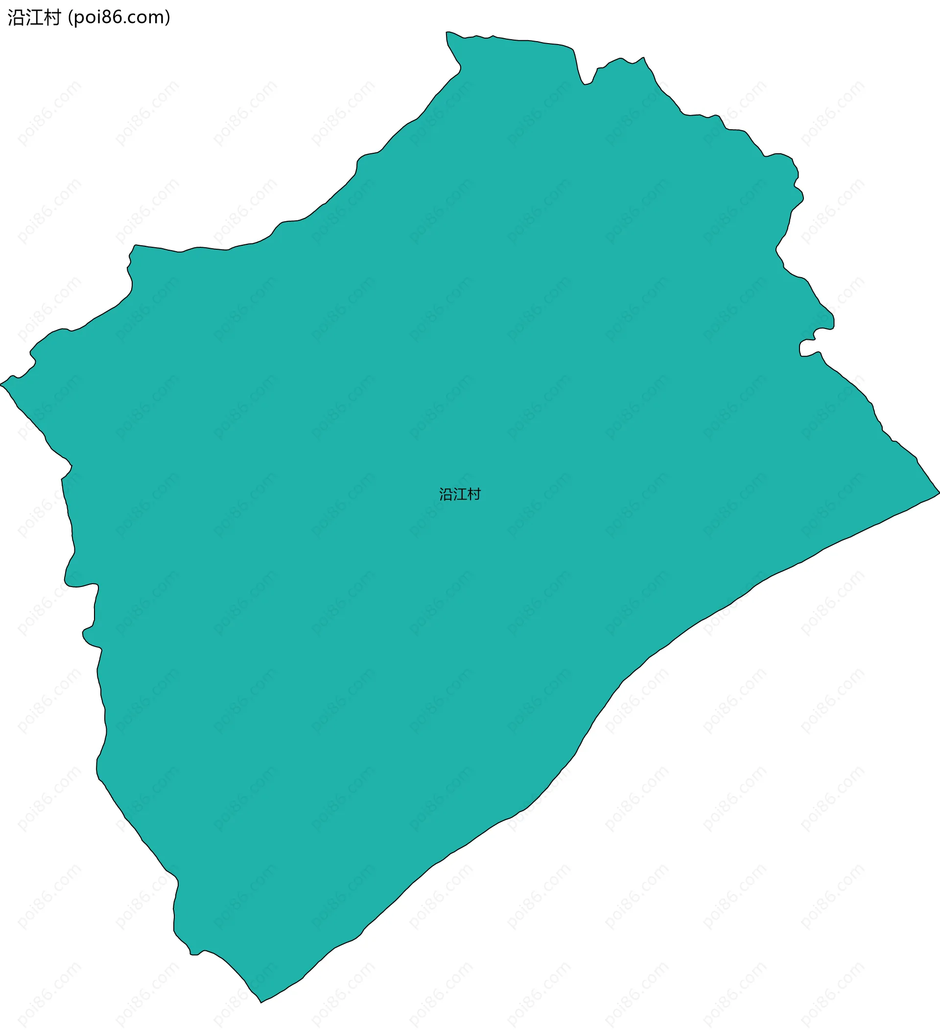 沿江村边界地图