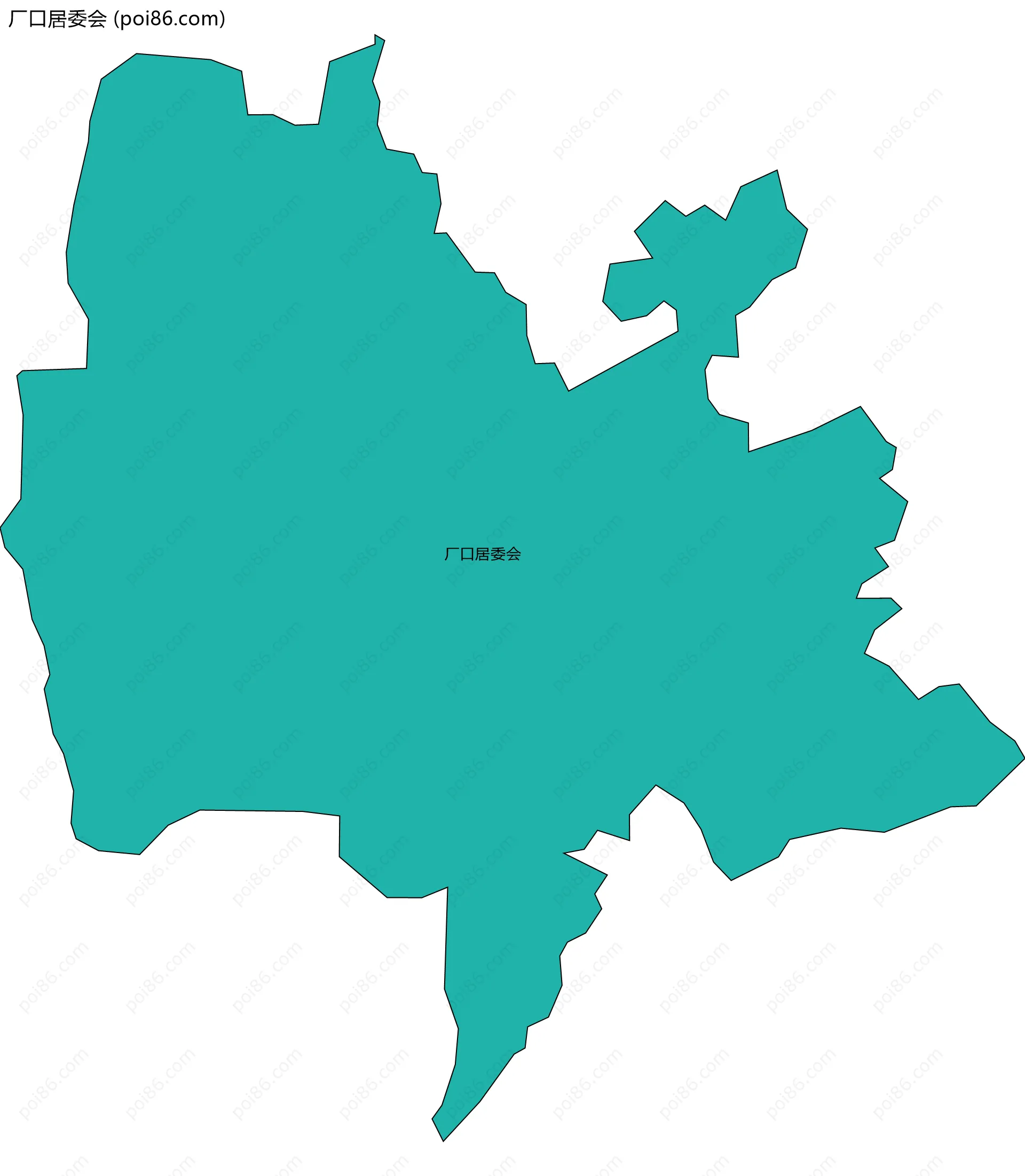 厂口居委会边界地图