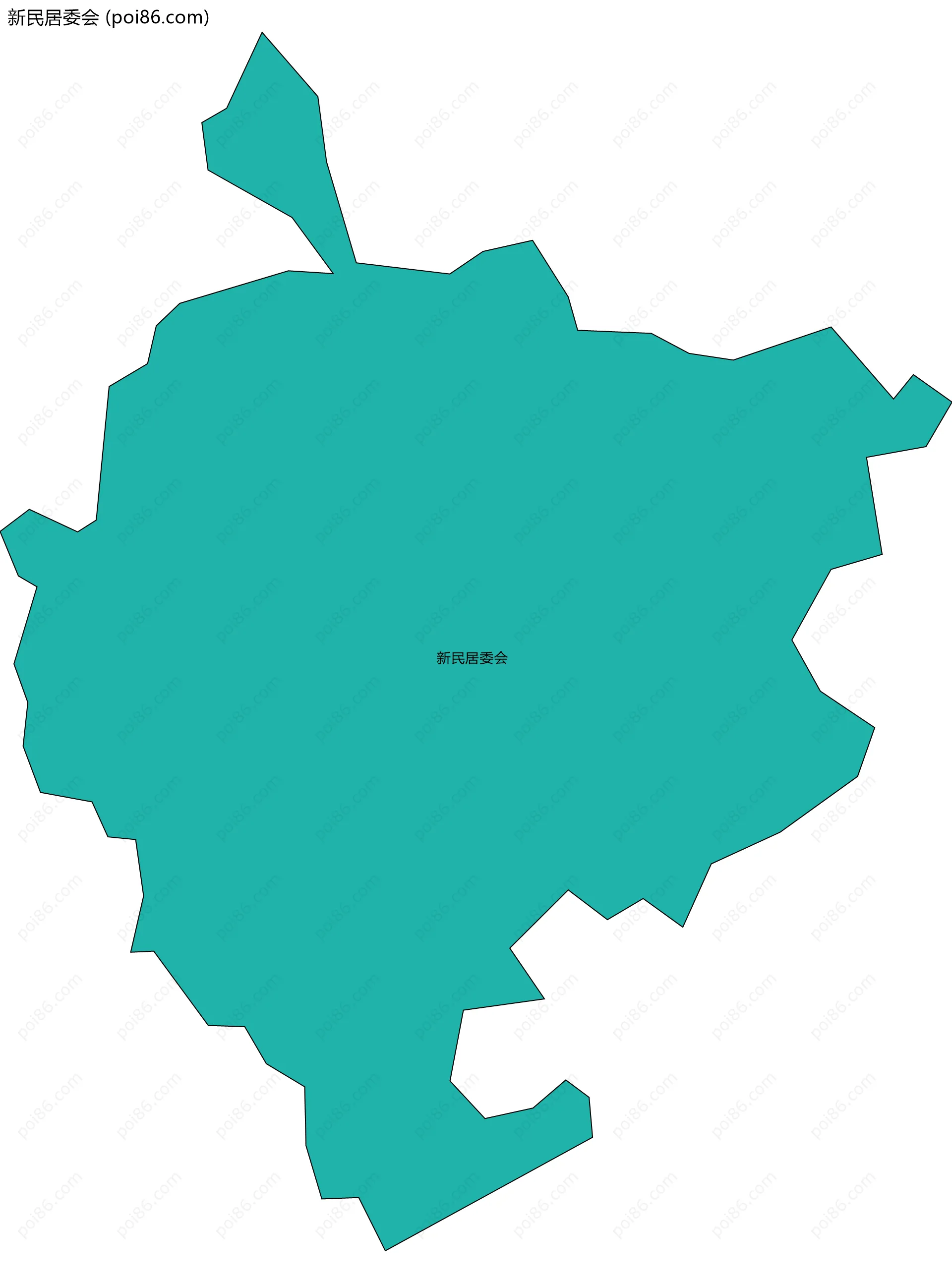 新民居委会边界地图