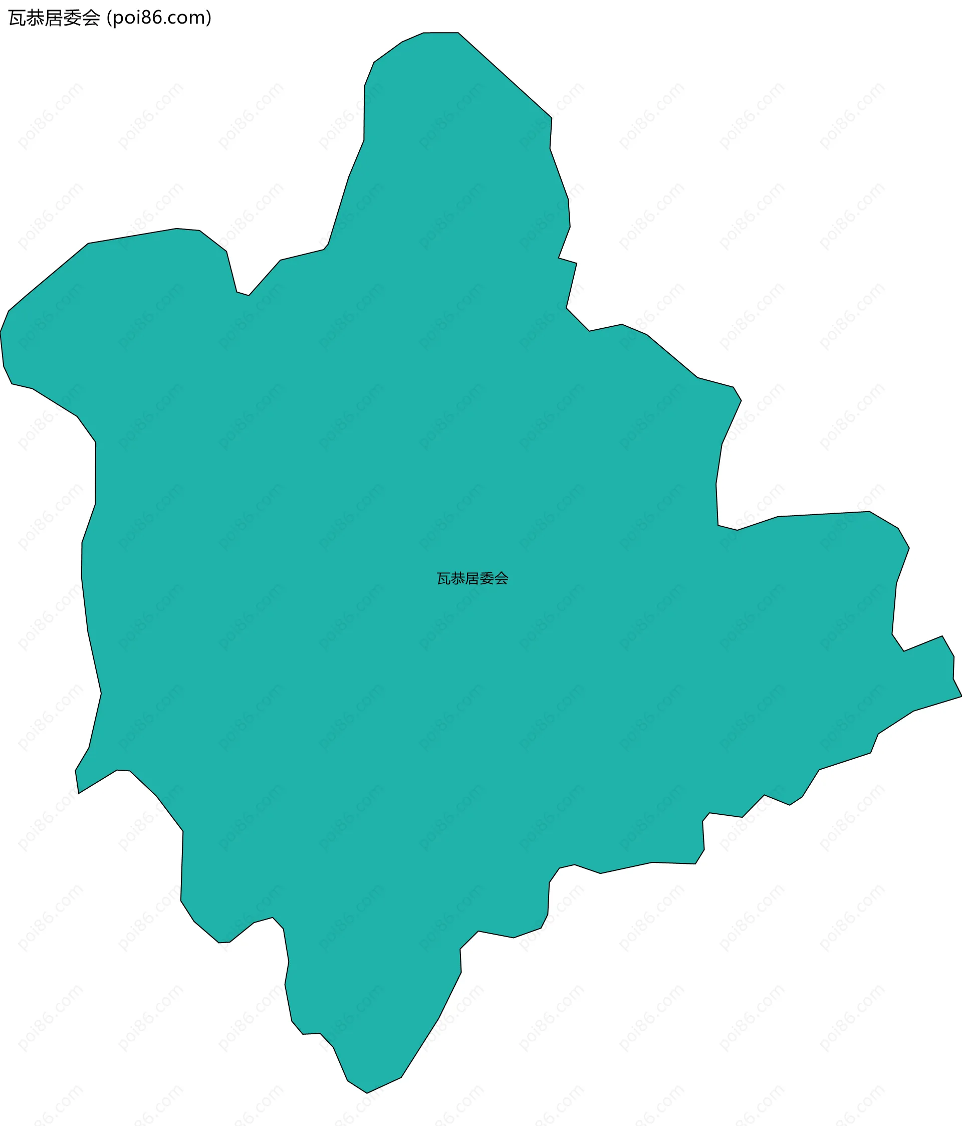 瓦恭居委会边界地图