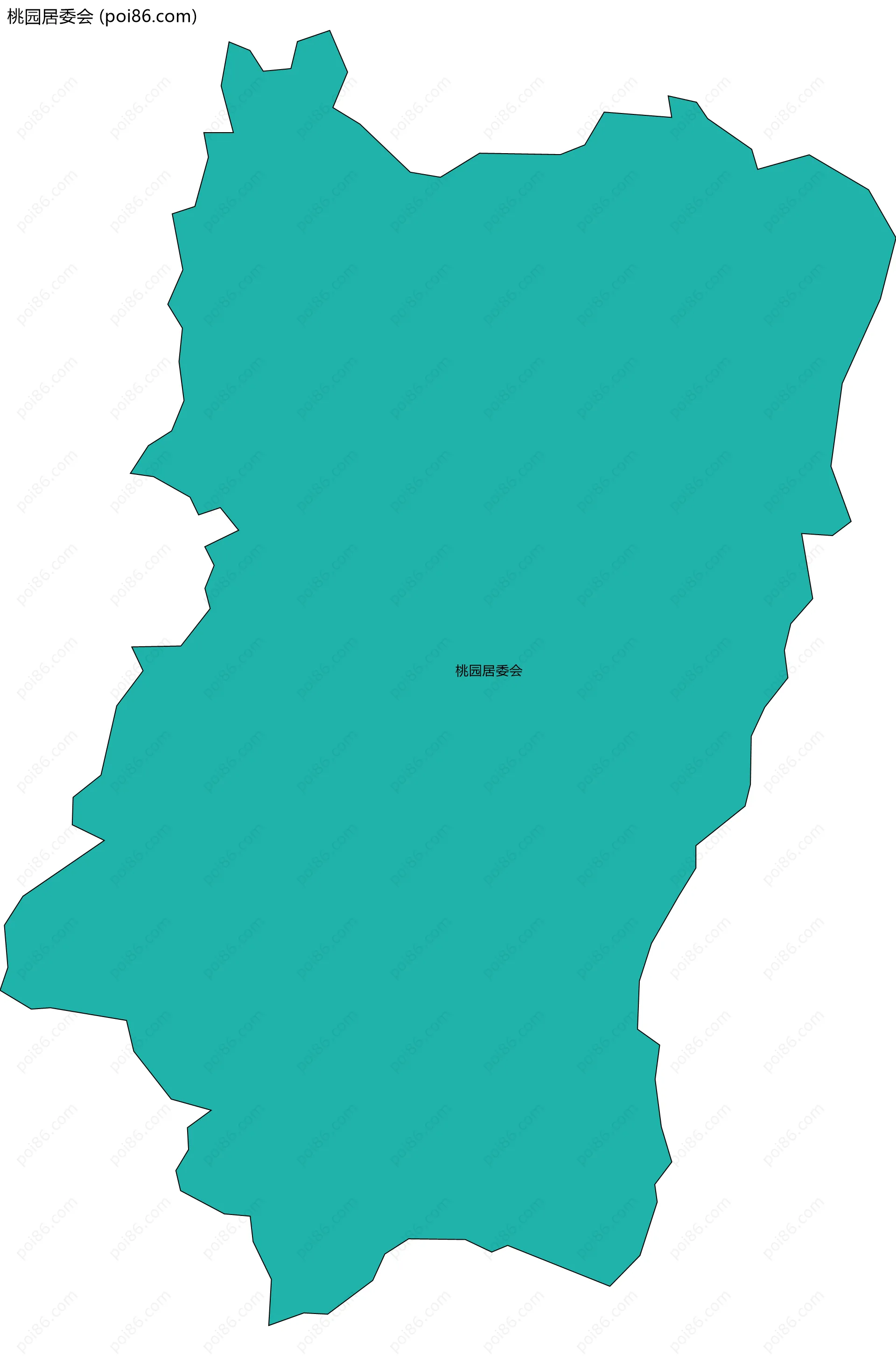 桃园居委会边界地图