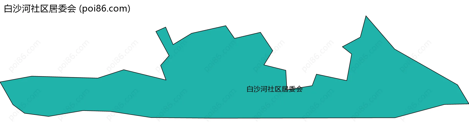 白沙河社区居委会边界地图