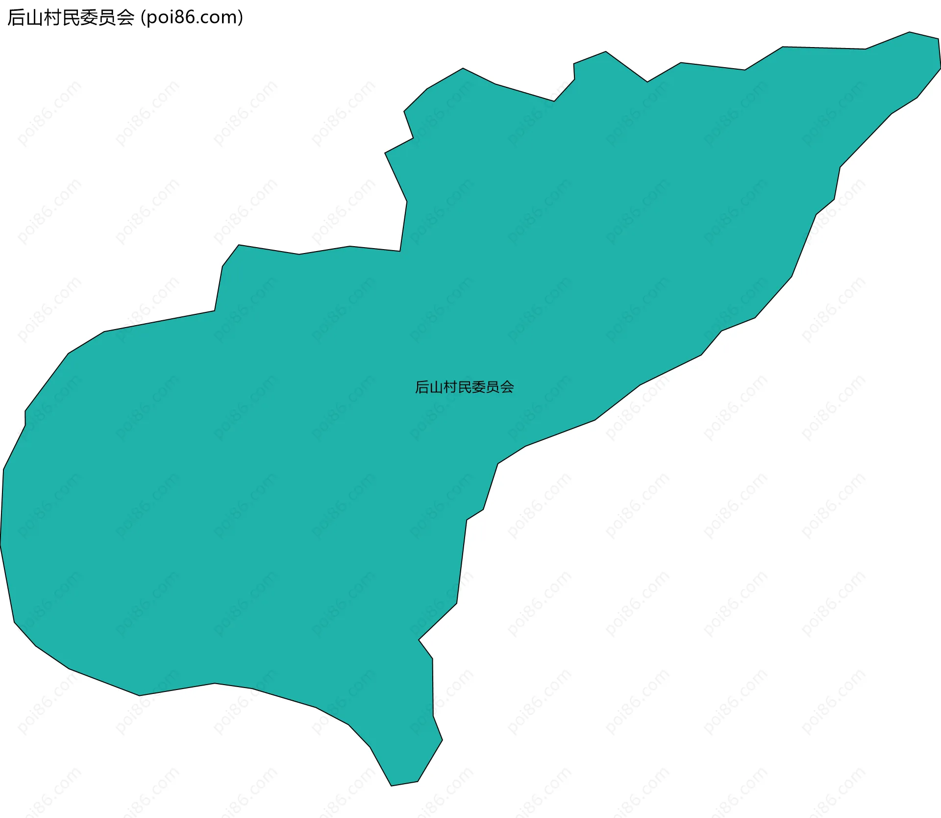 后山村民委员会边界地图