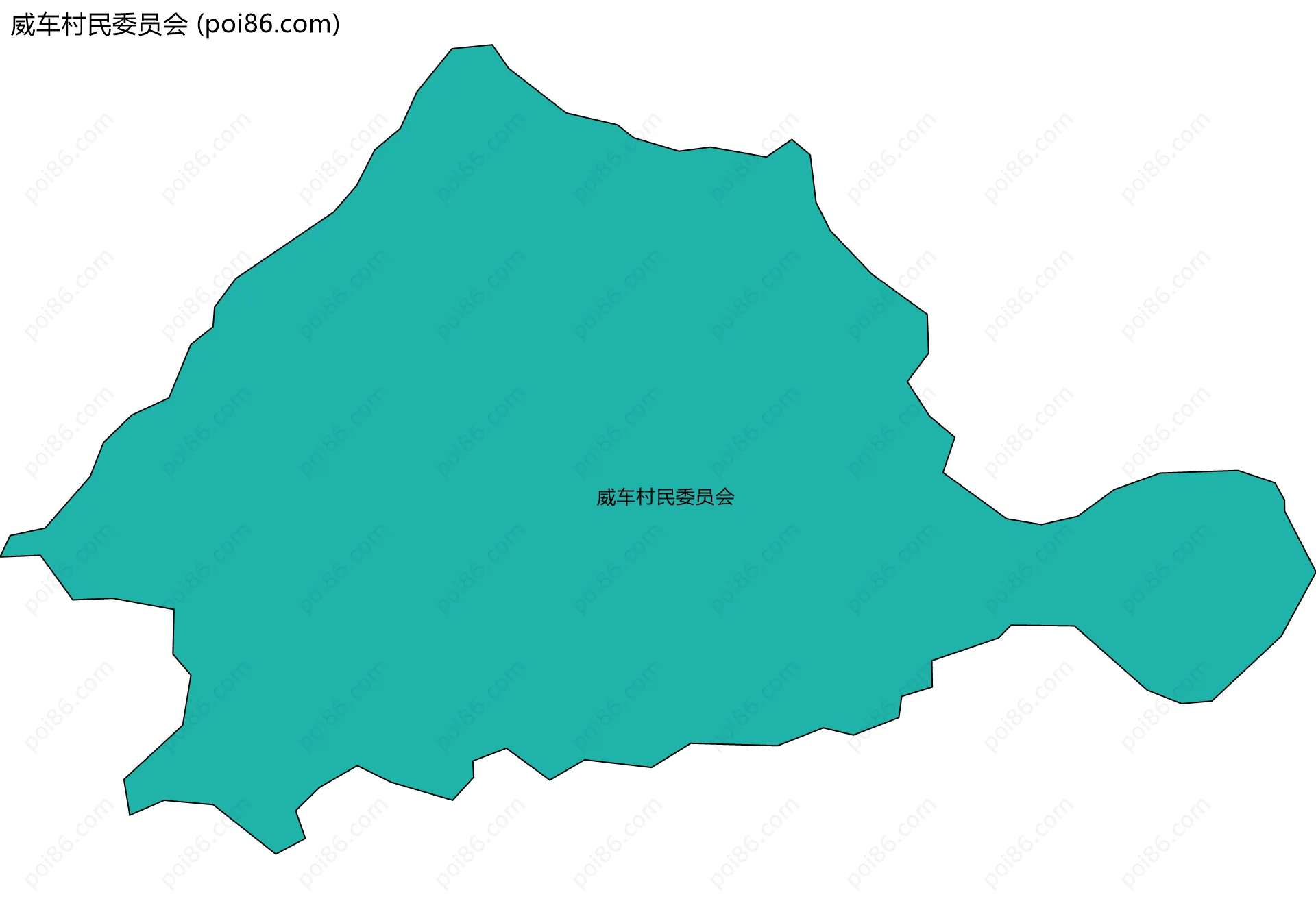 威车村民委员会边界地图