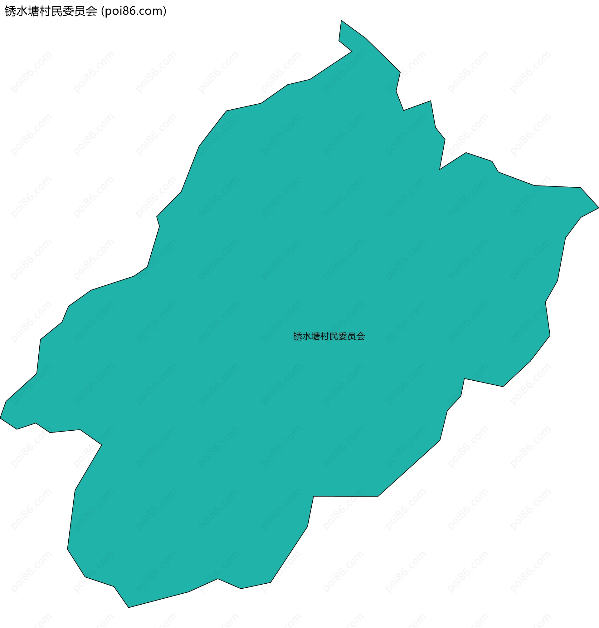 锈水塘村民委员会边界地图