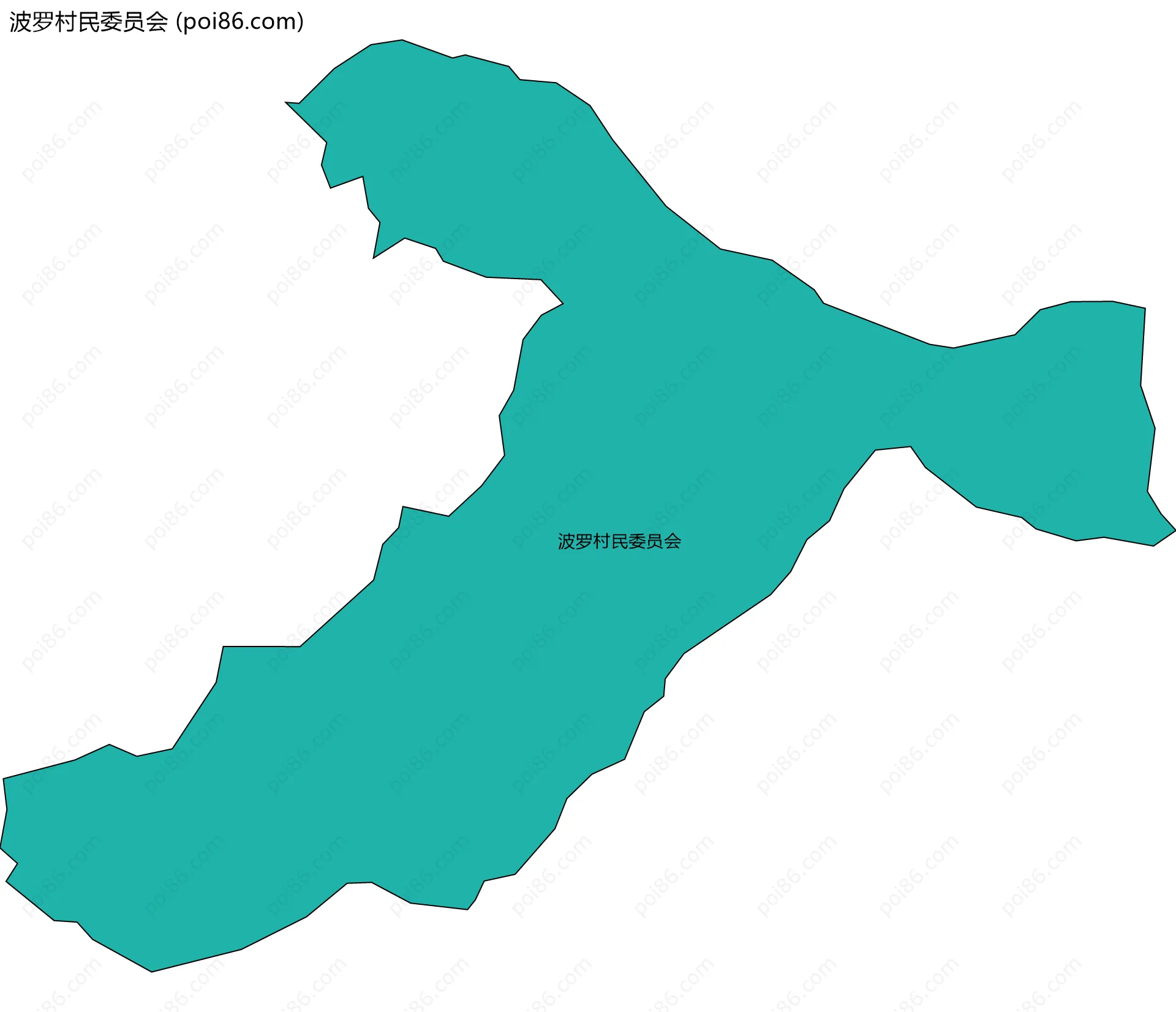 波罗村民委员会边界地图