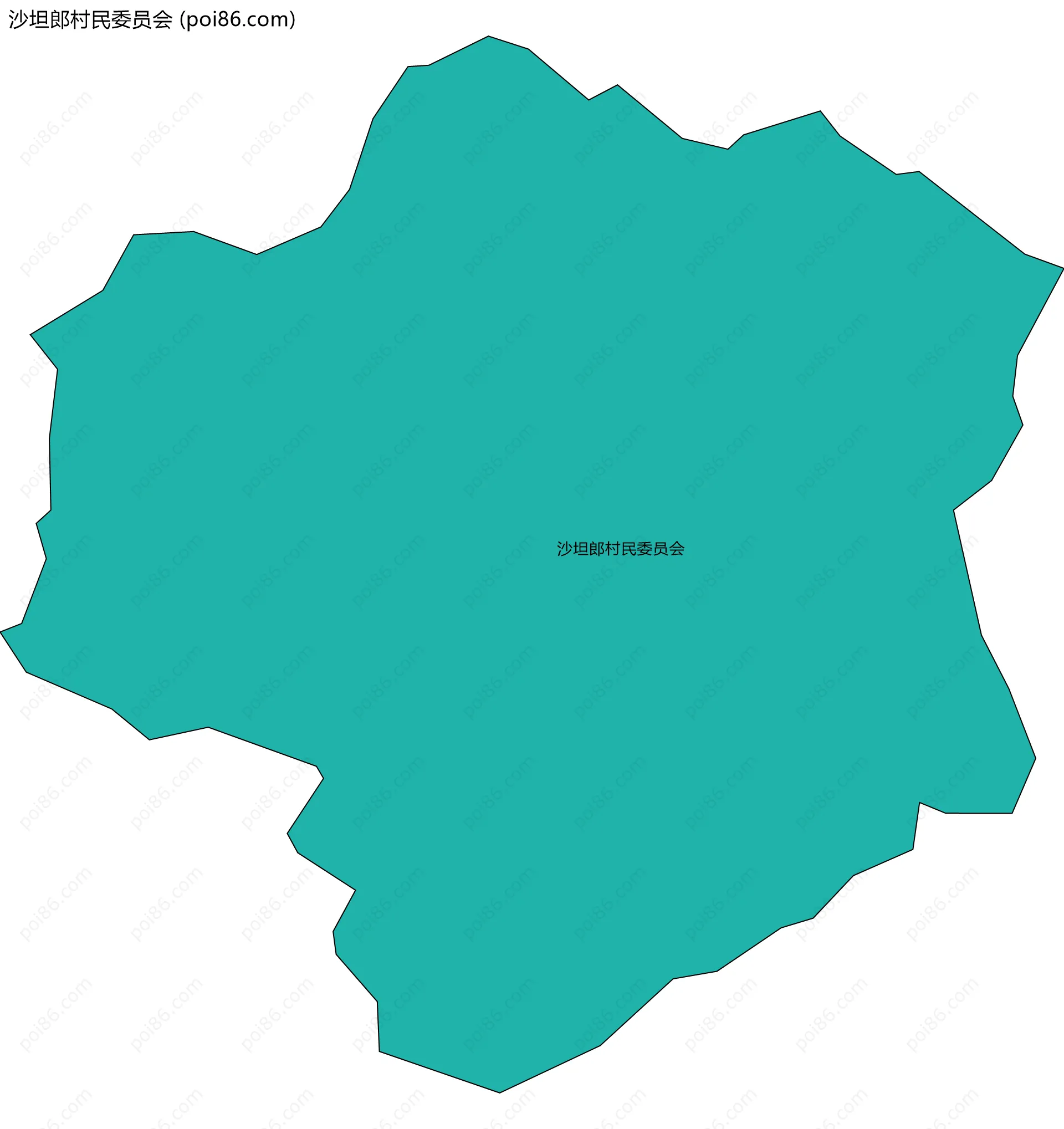 沙坦郎村民委员会边界地图