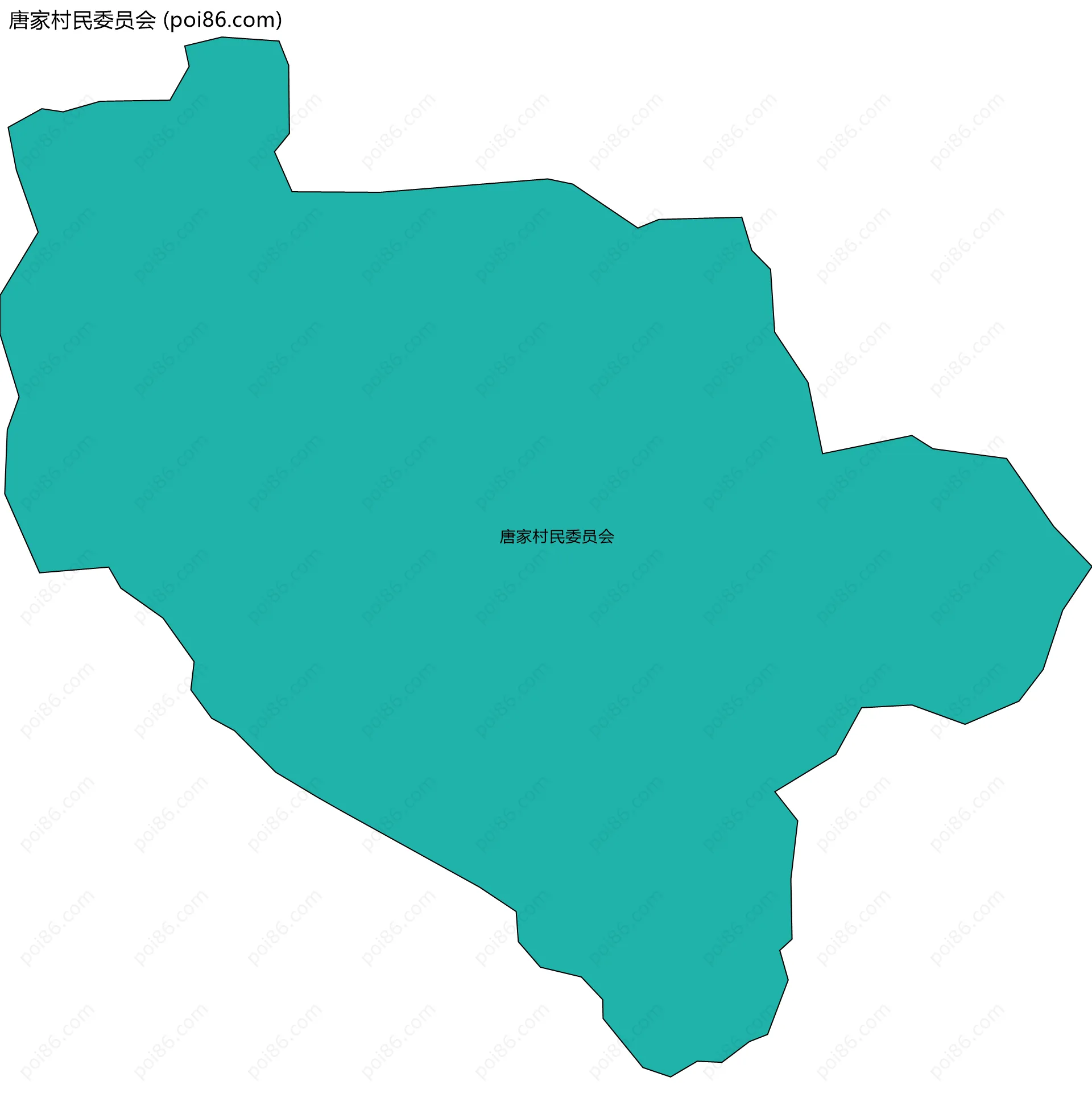 唐家村民委员会边界地图