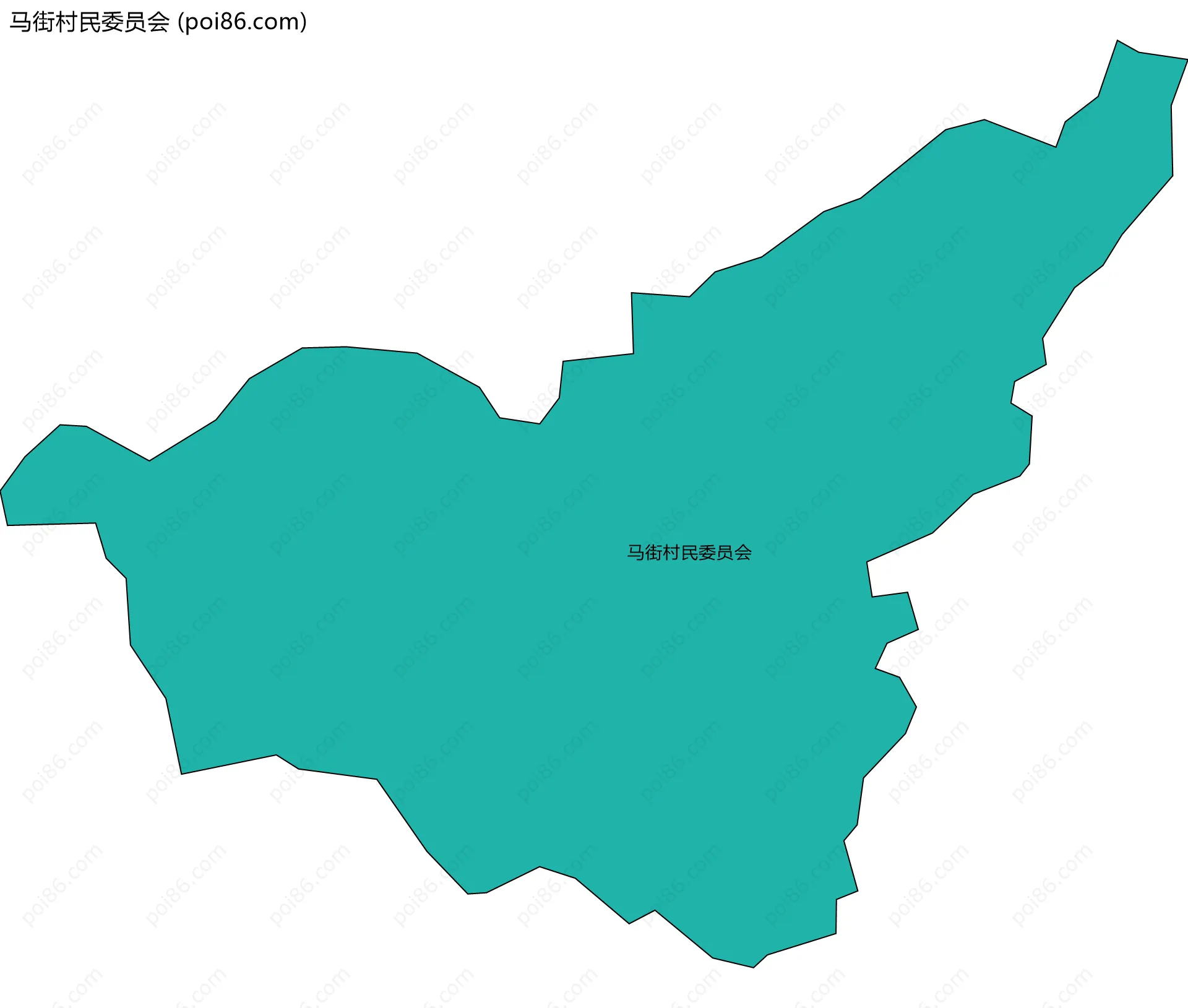 马街村民委员会边界地图