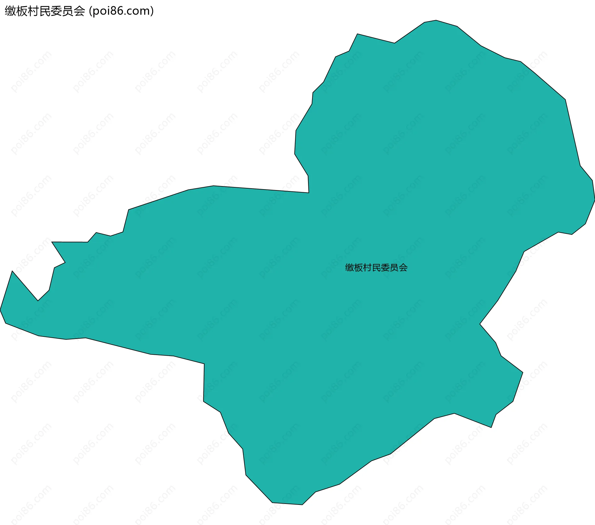 缴板村民委员会边界地图