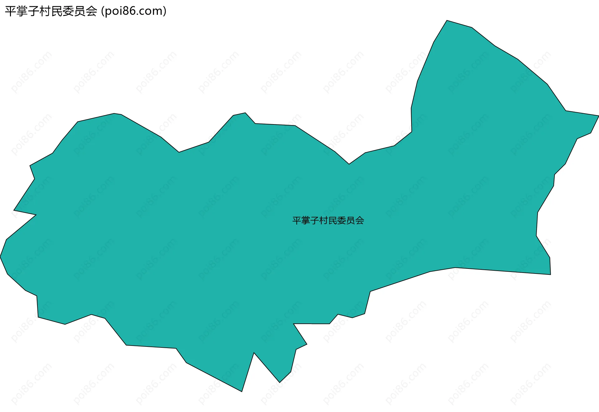 平掌子村民委员会边界地图