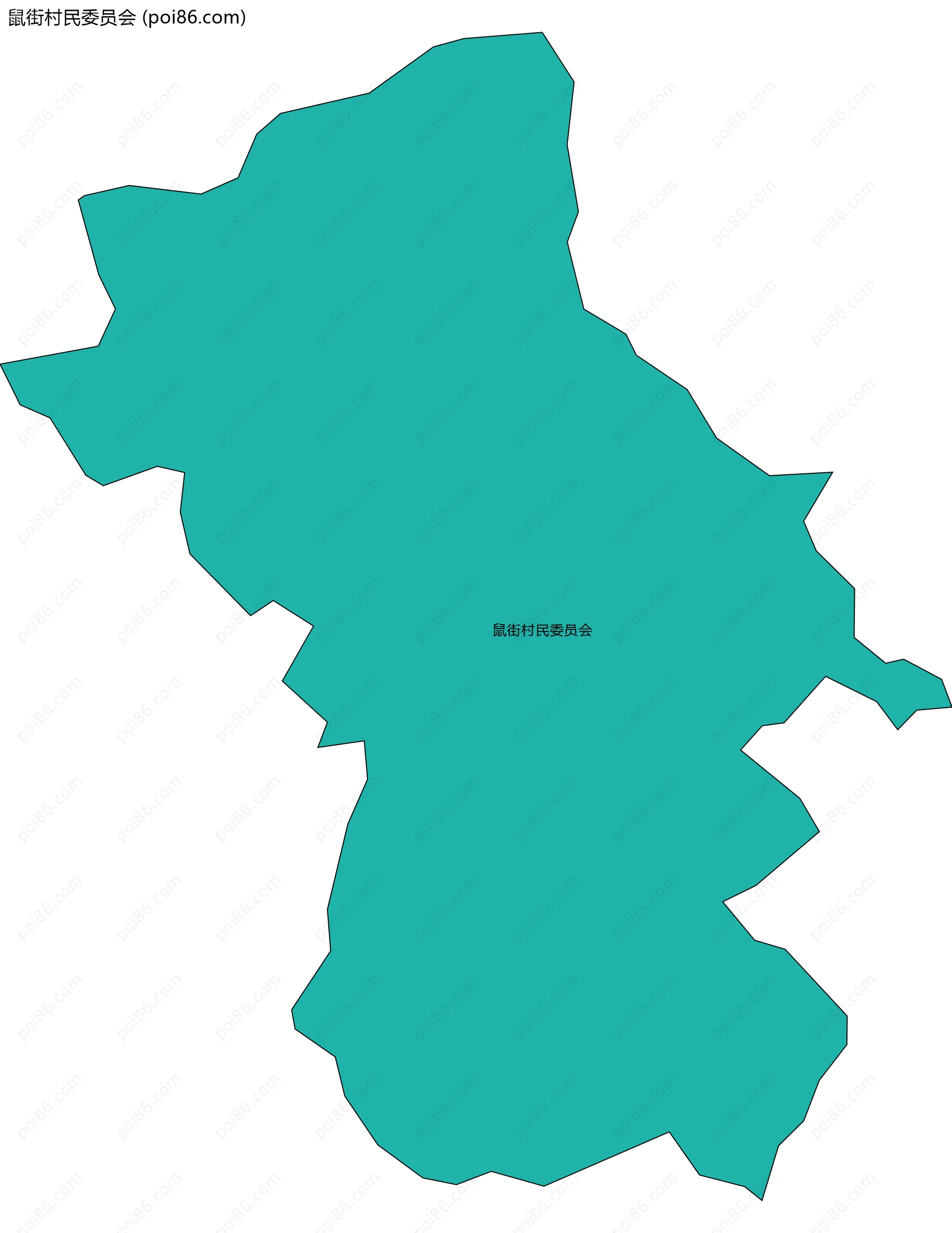 鼠街村民委员会边界地图