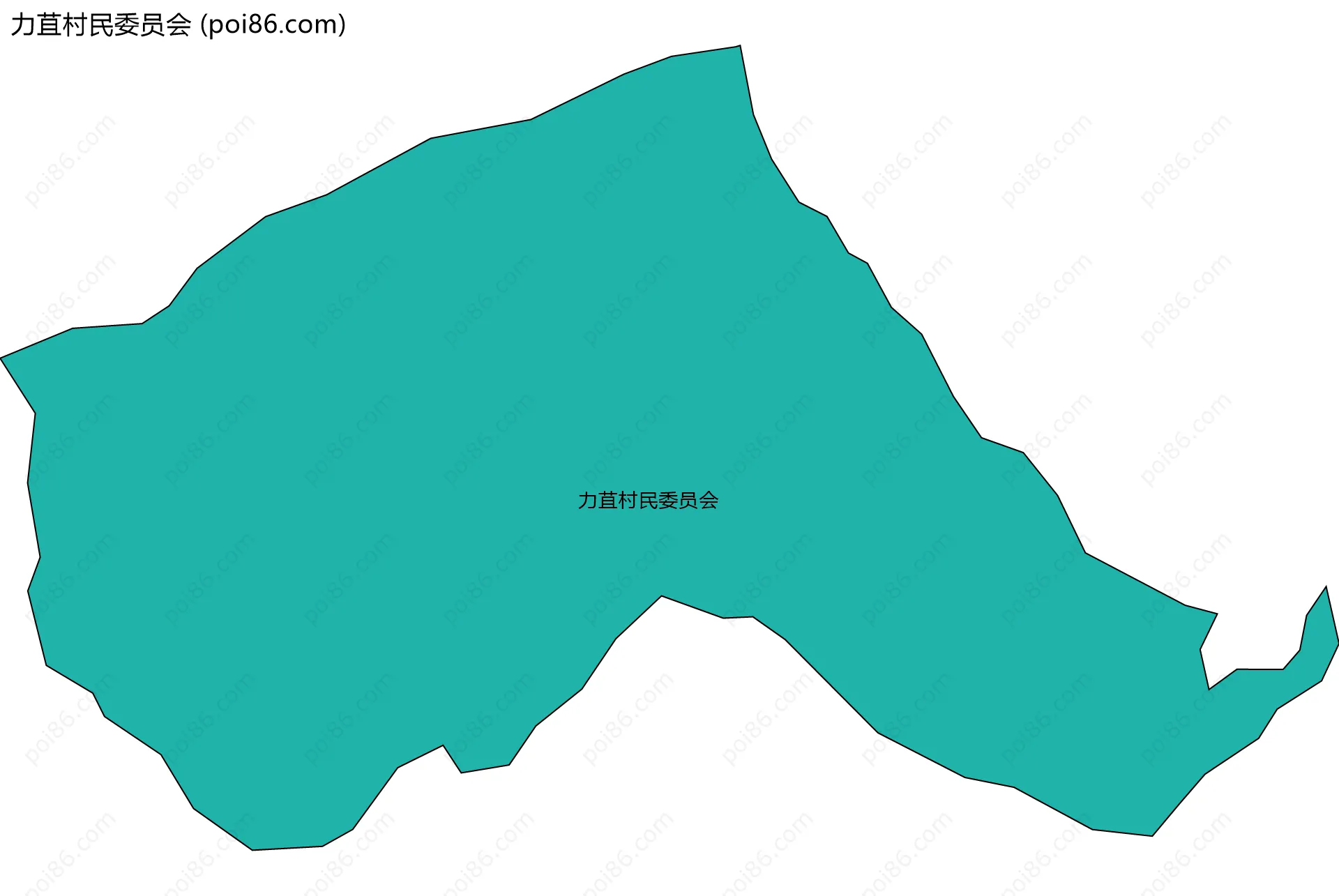 力苴村民委员会边界地图