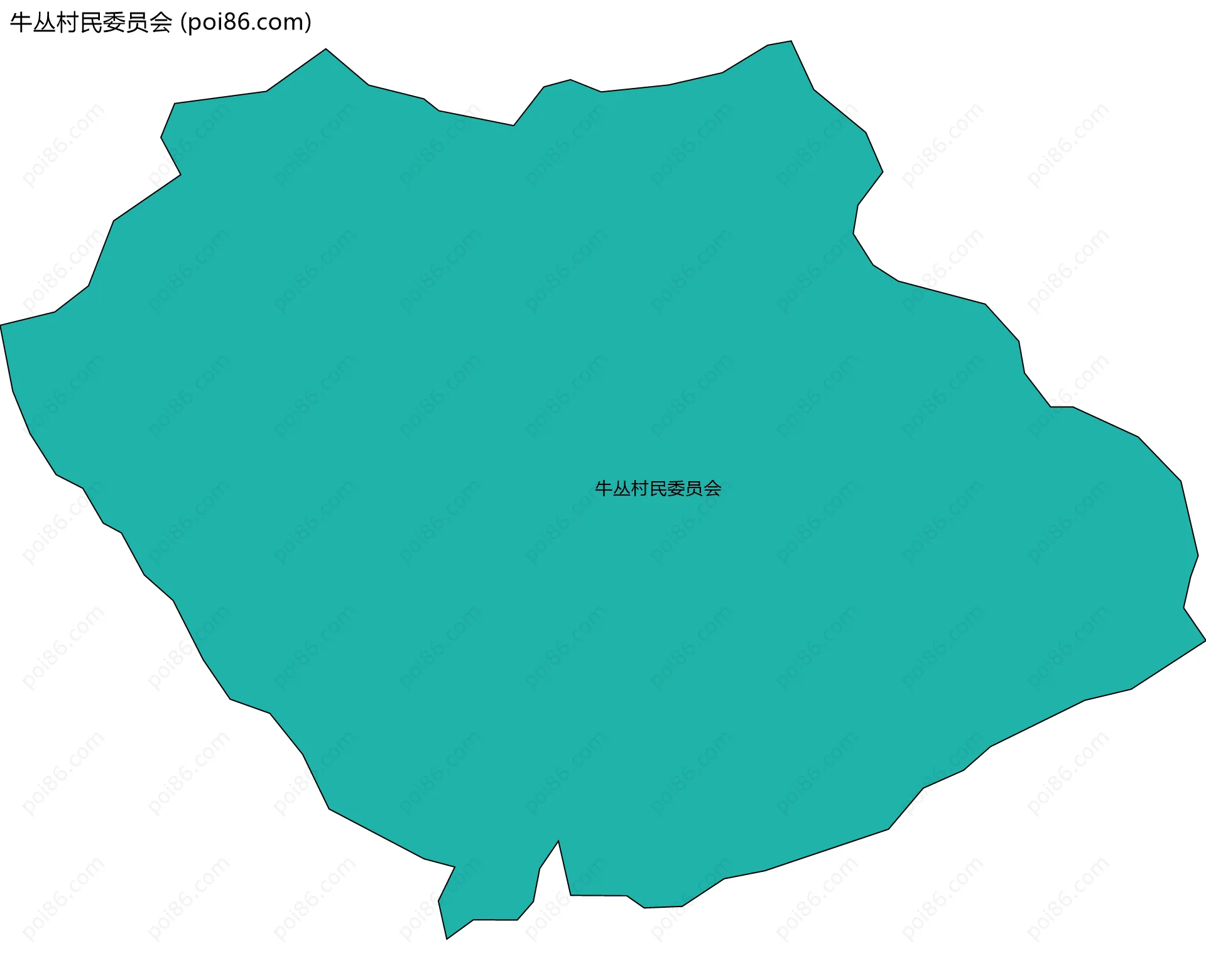 牛丛村民委员会边界地图