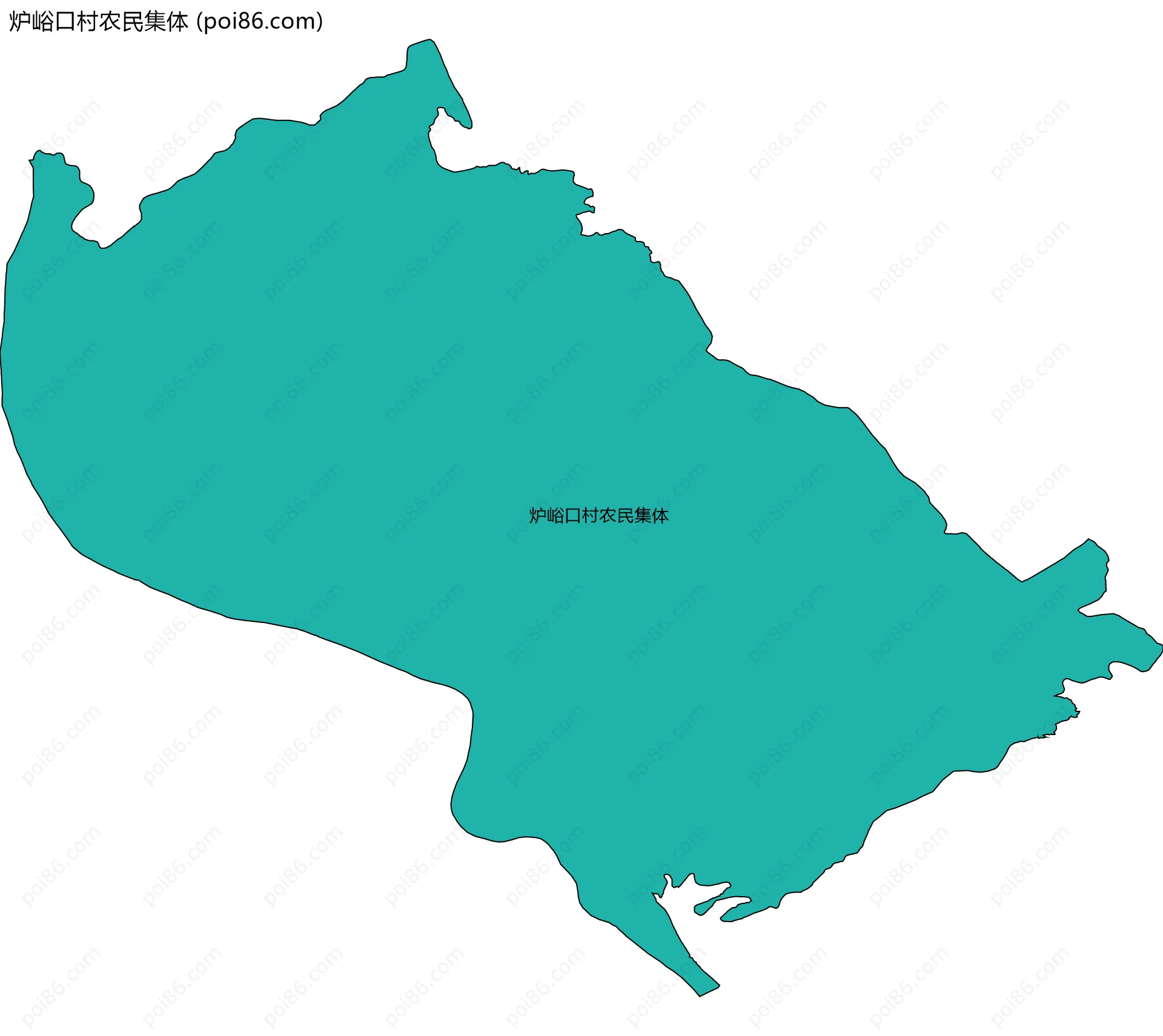 炉峪口村农民集体边界地图