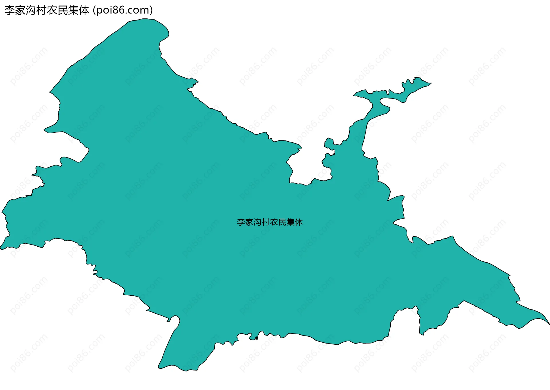 李家沟村农民集体边界地图