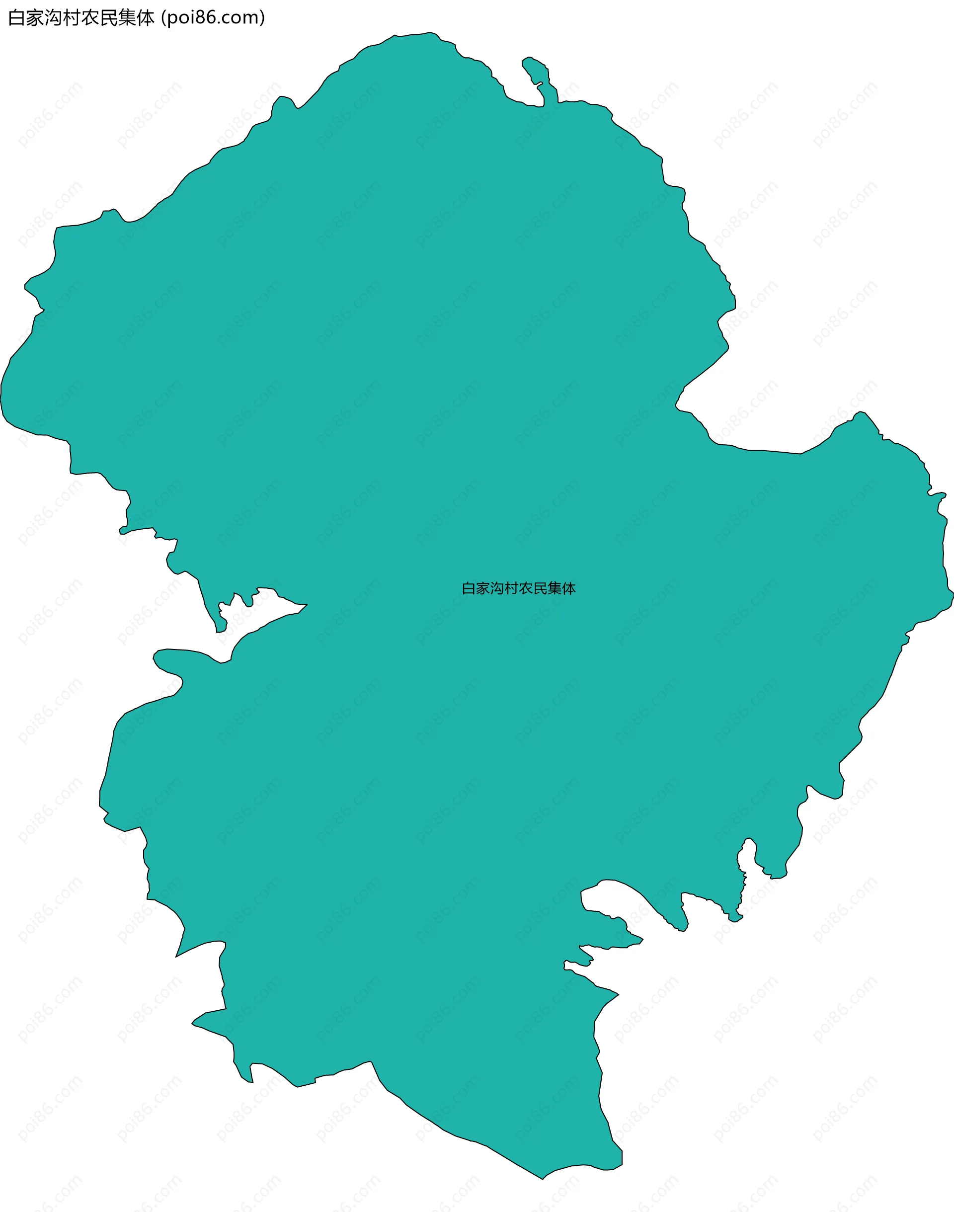 白家沟村农民集体边界地图