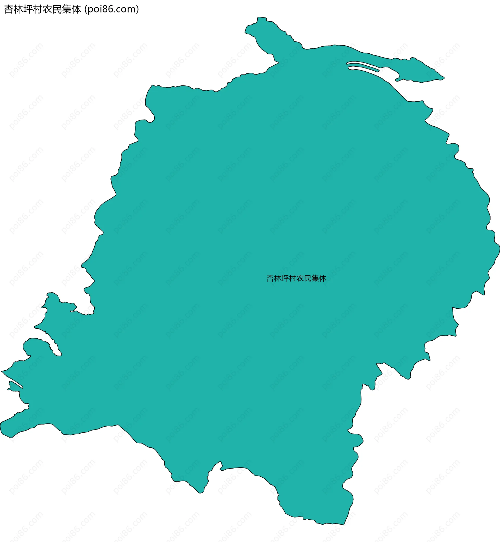 杏林坪村农民集体边界地图