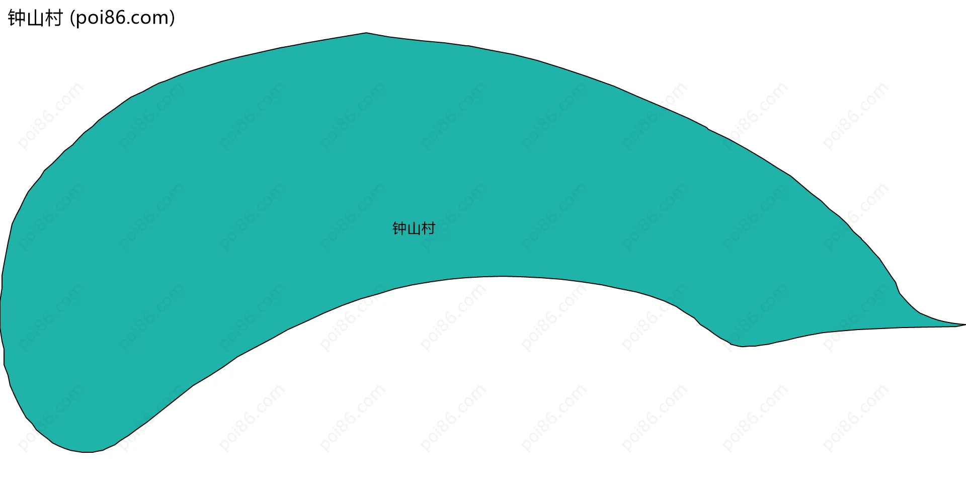 钟山村边界地图