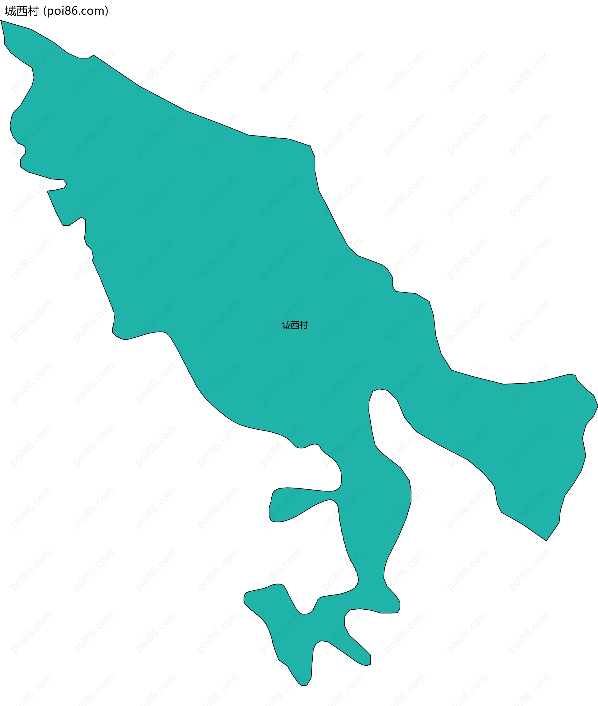 城西村边界地图
