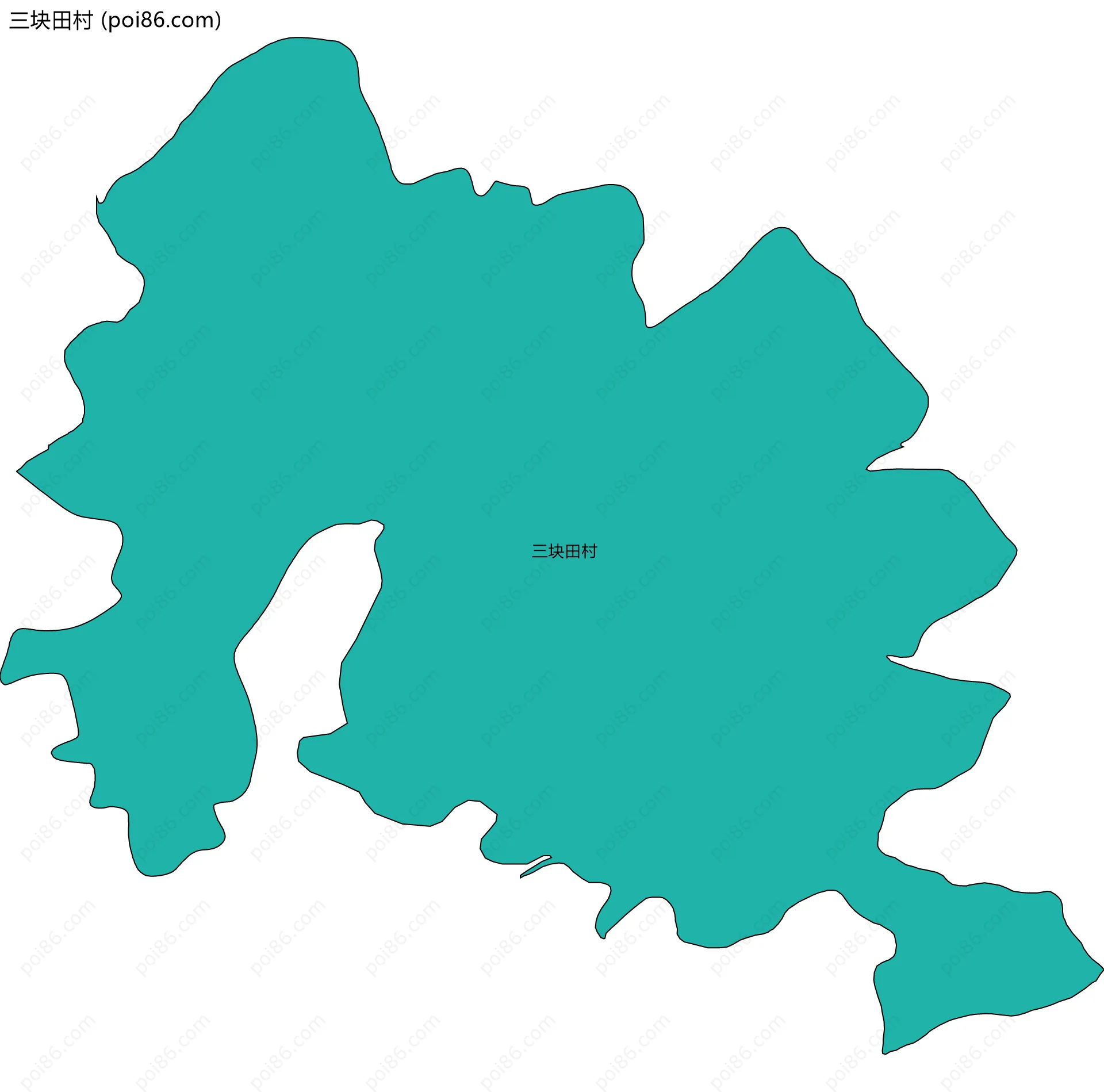 三块田村边界地图