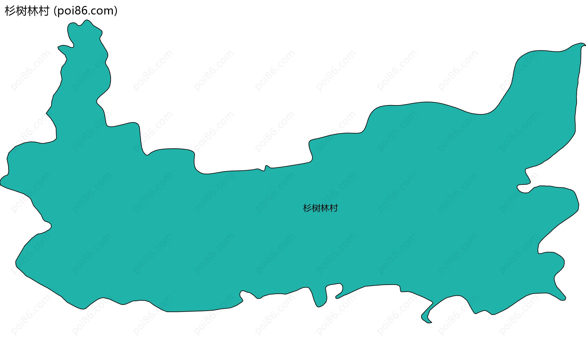 杉树林村边界地图