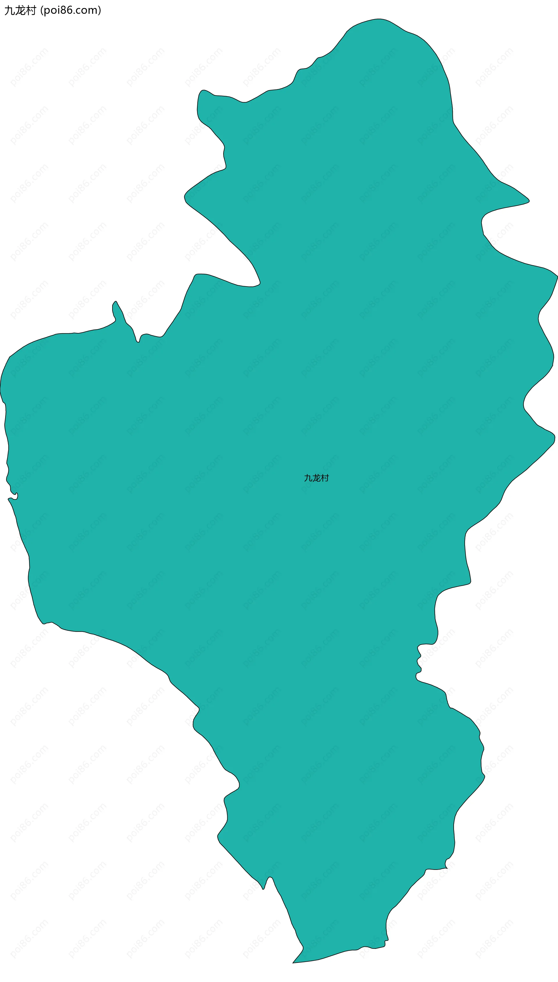 九龙村边界地图