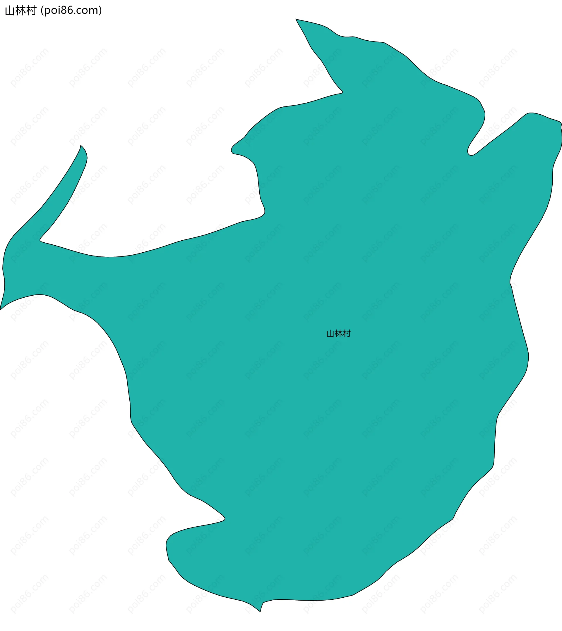 山林村边界地图