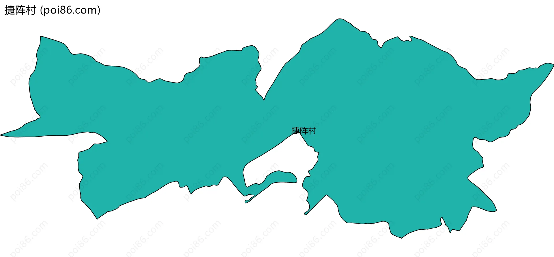 捷阵村边界地图
