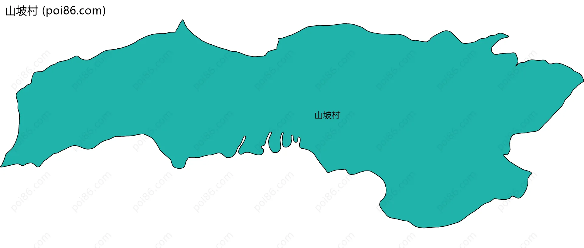 山坡村边界地图