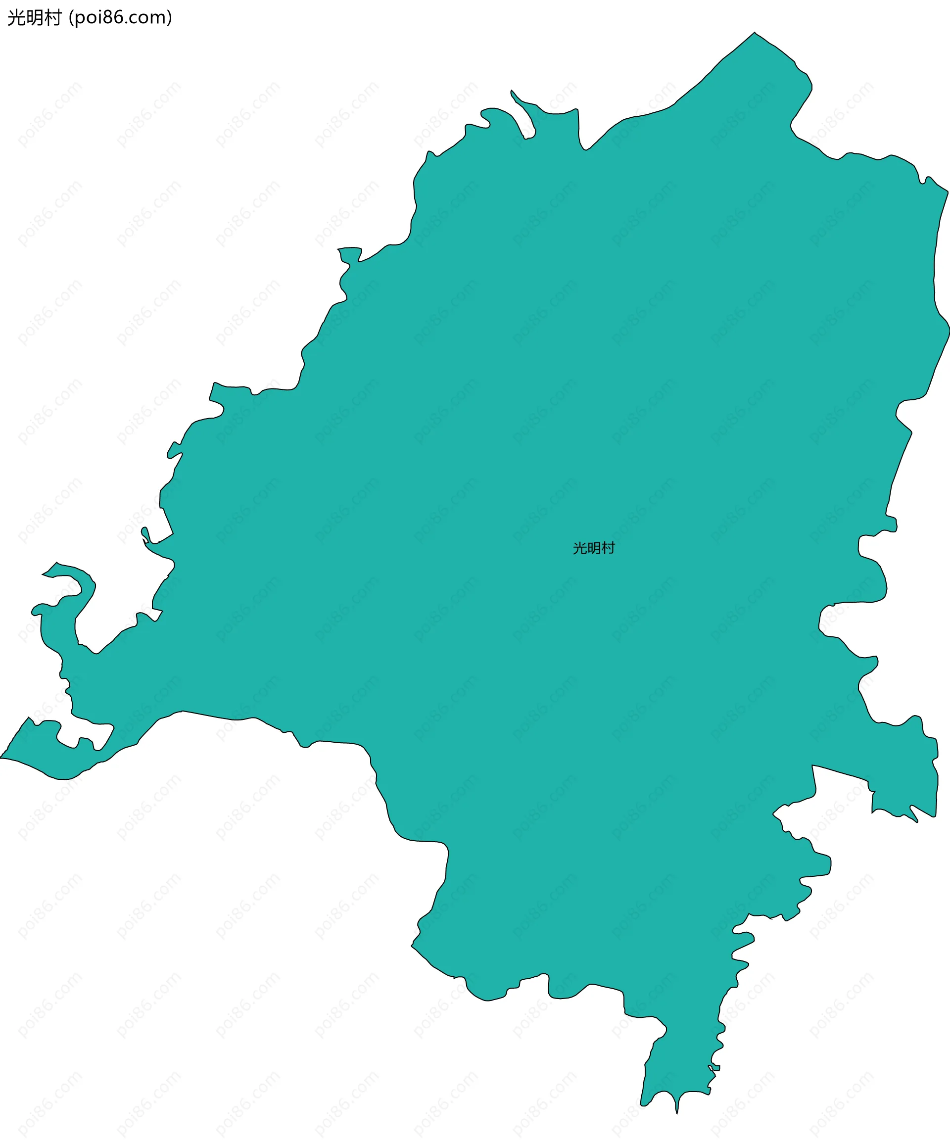 光明村边界地图