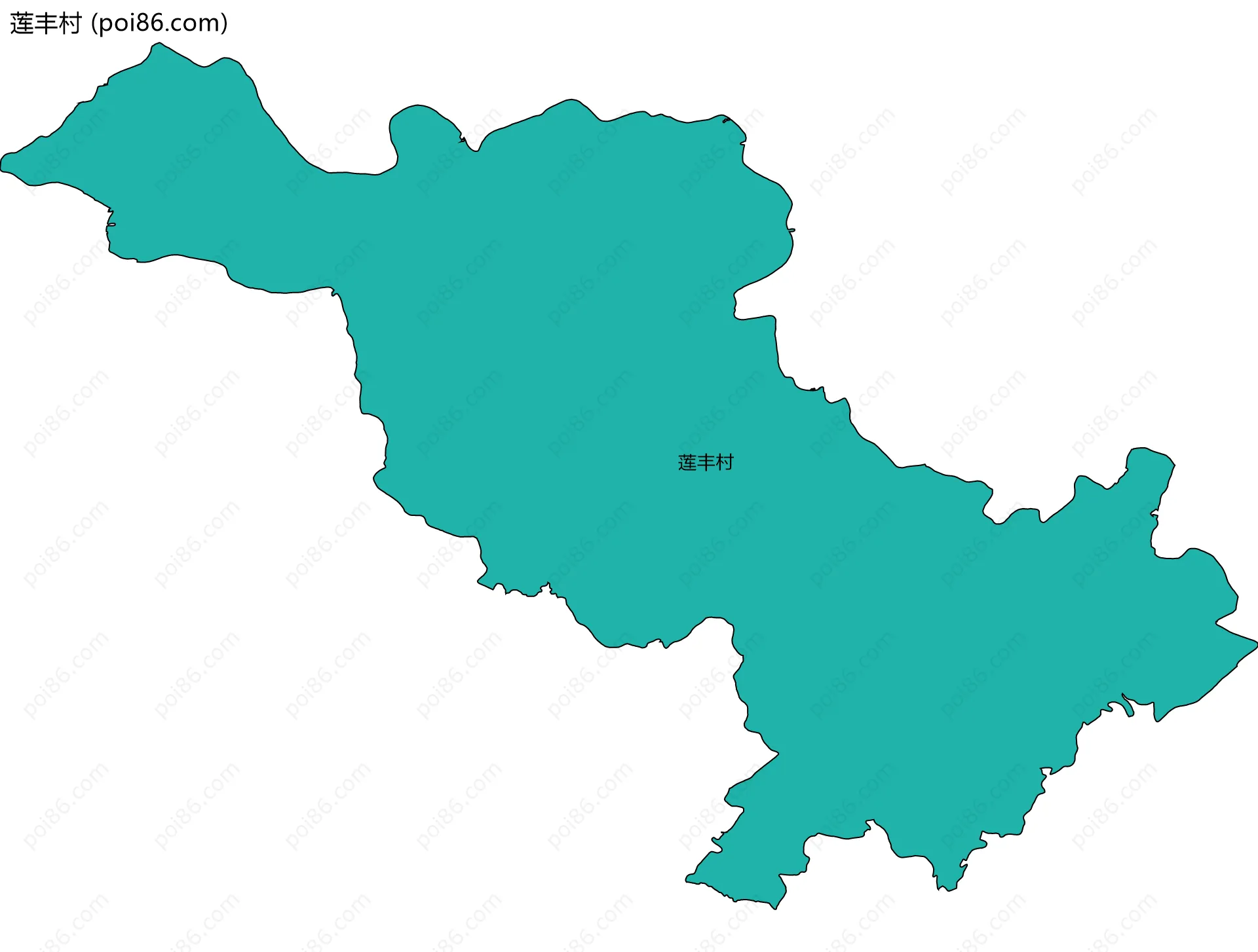 莲丰村边界地图