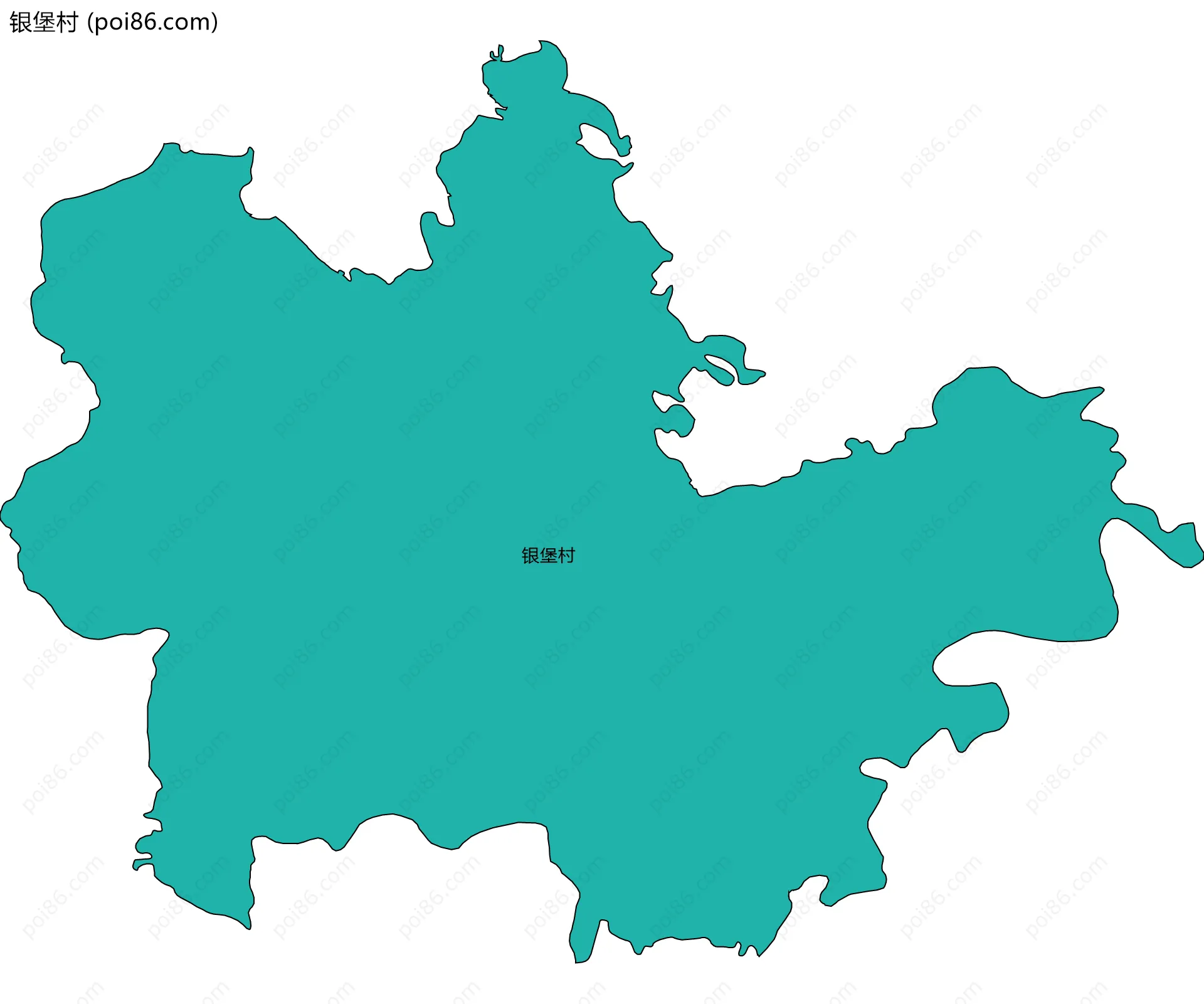 银堡村边界地图