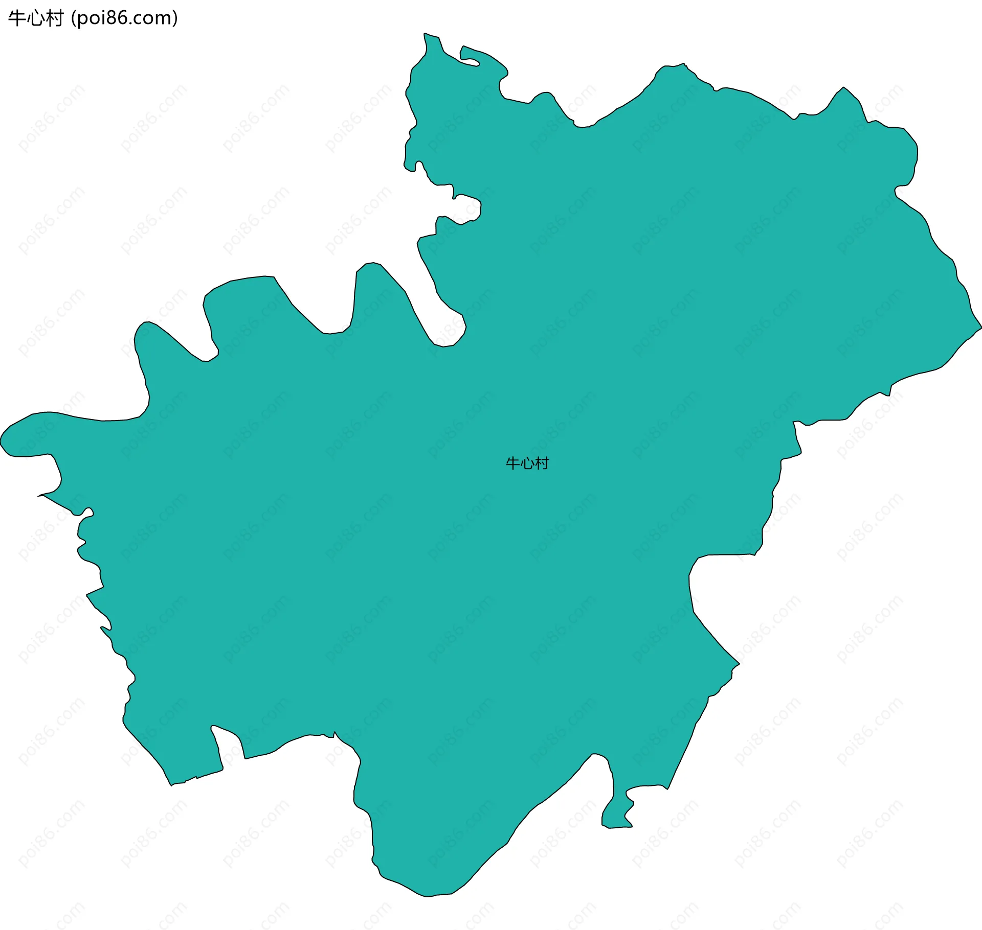 牛心村边界地图