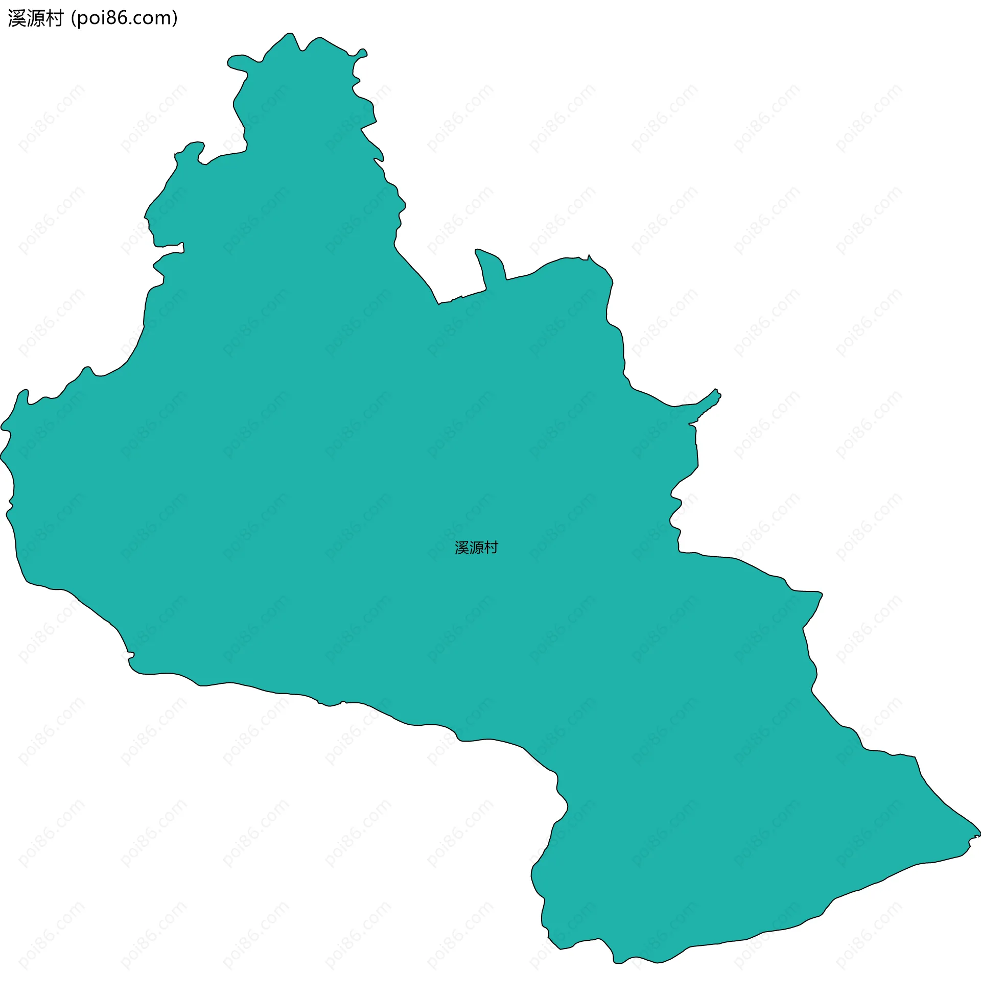 溪源村边界地图