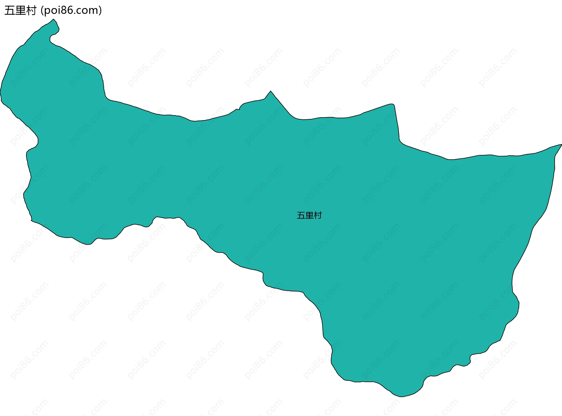 五里村边界地图