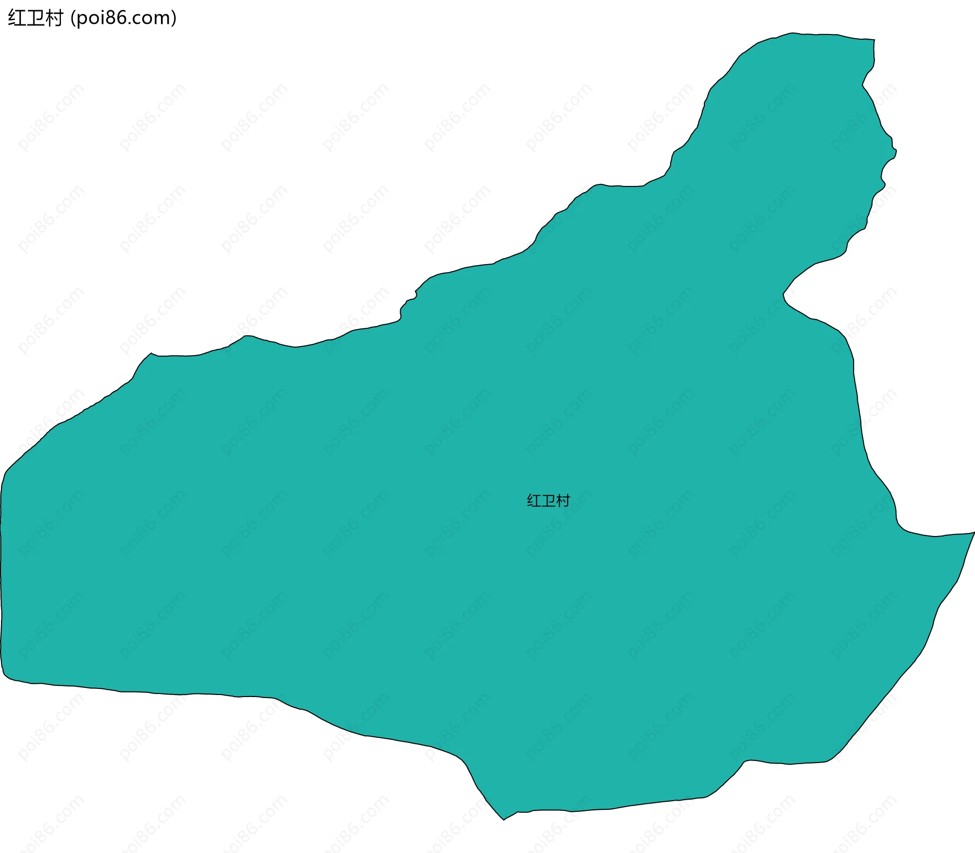 红卫村边界地图