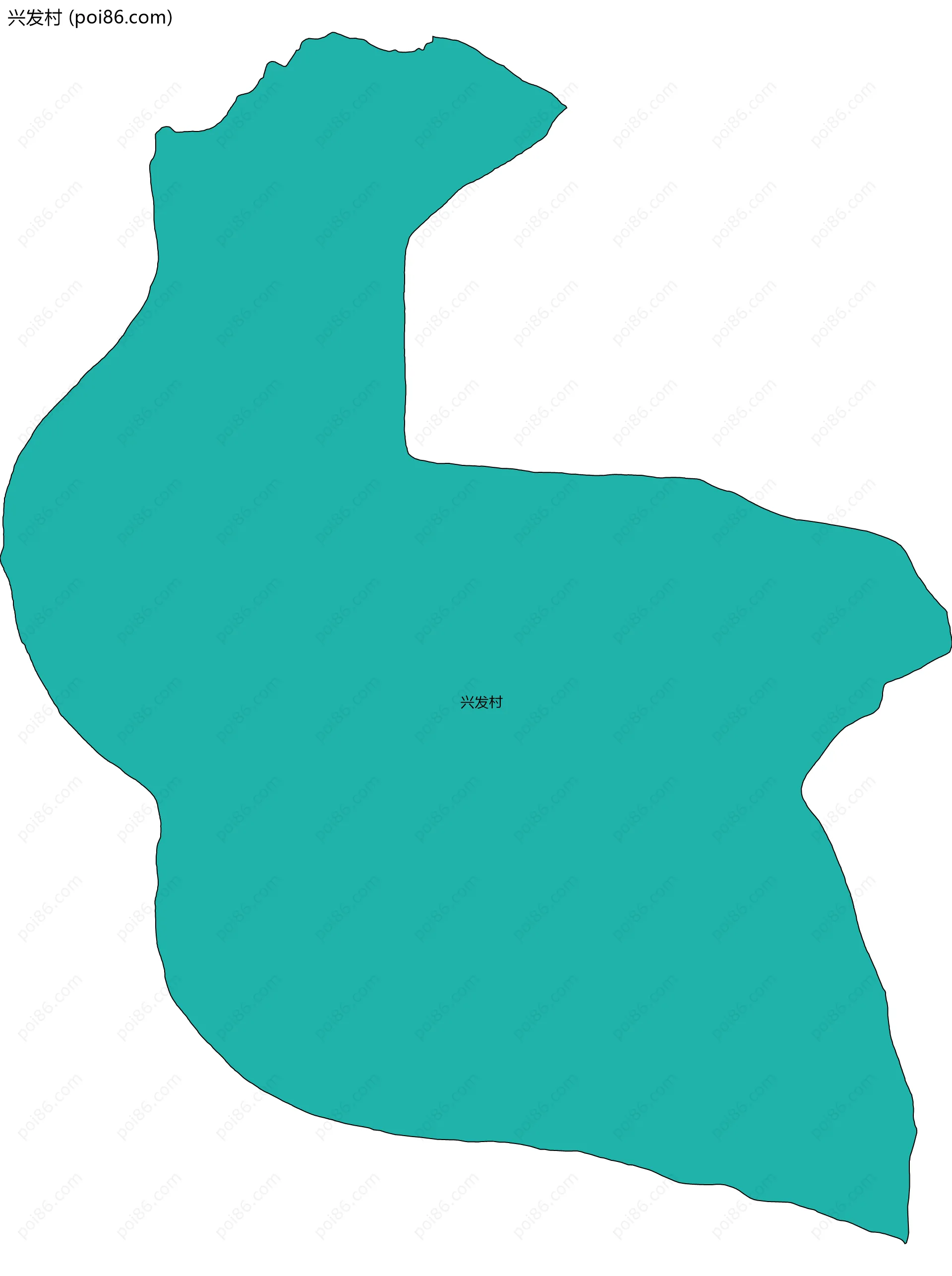 兴发村边界地图