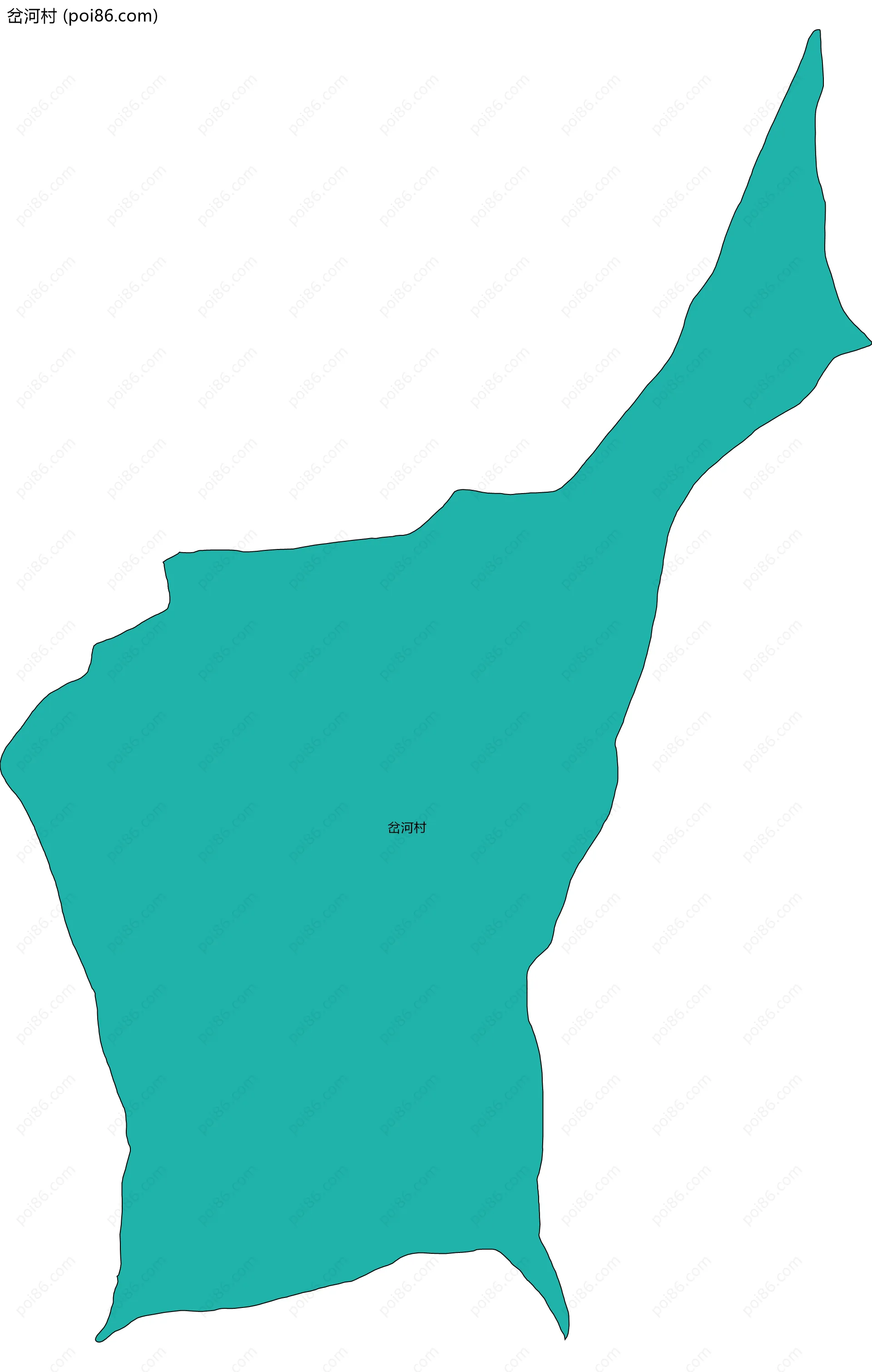 岔河村边界地图