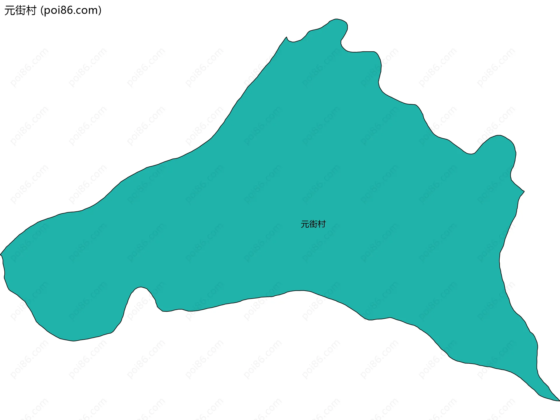 元街村边界地图