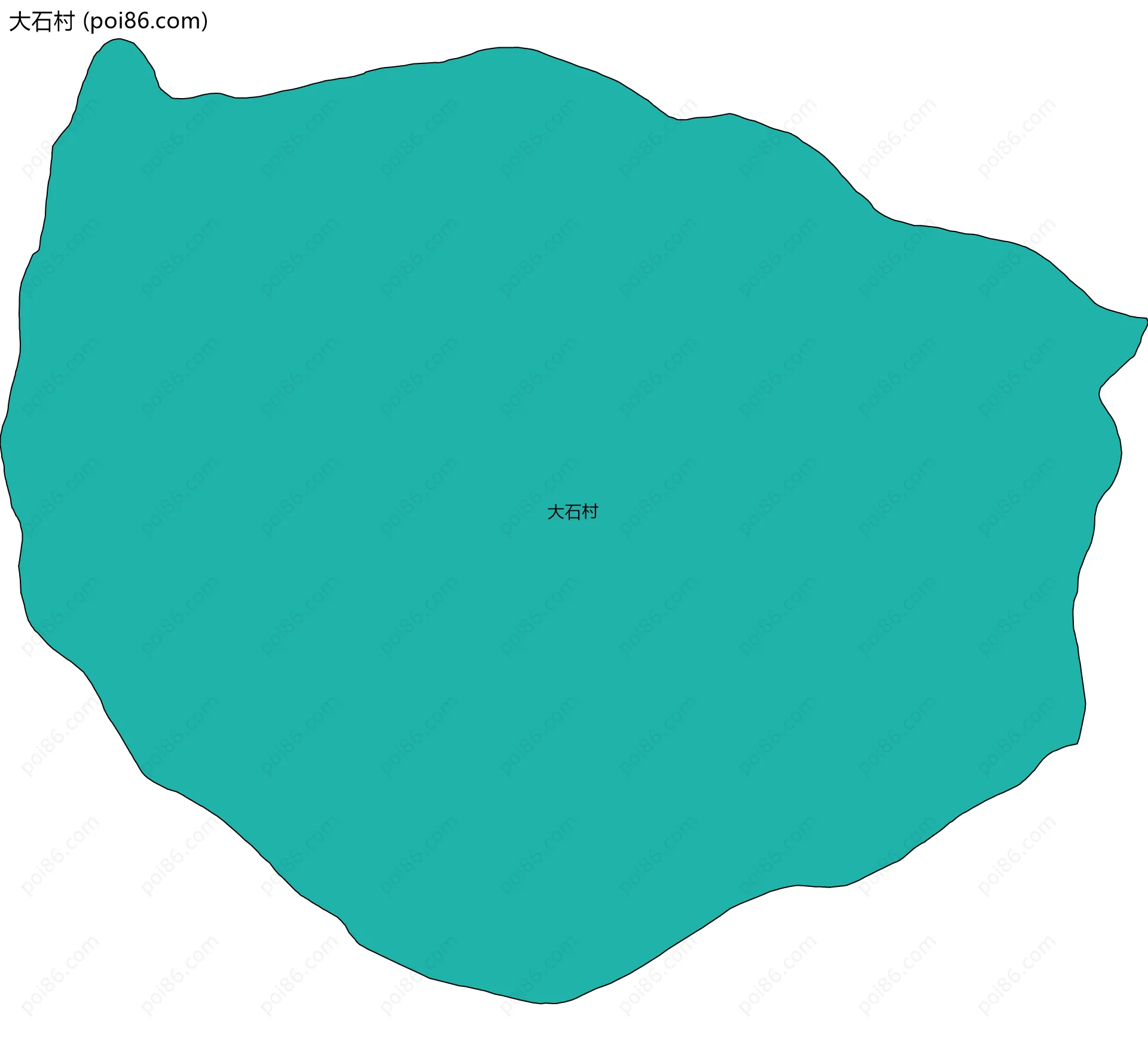 大石村边界地图